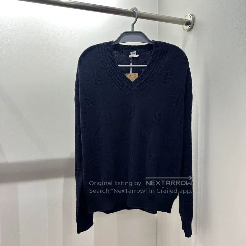 Hermes Hermes Full Print H Dark Pattern Knit Top Size M / US 6-8 / IT 42-44 - 1 Thumbnail