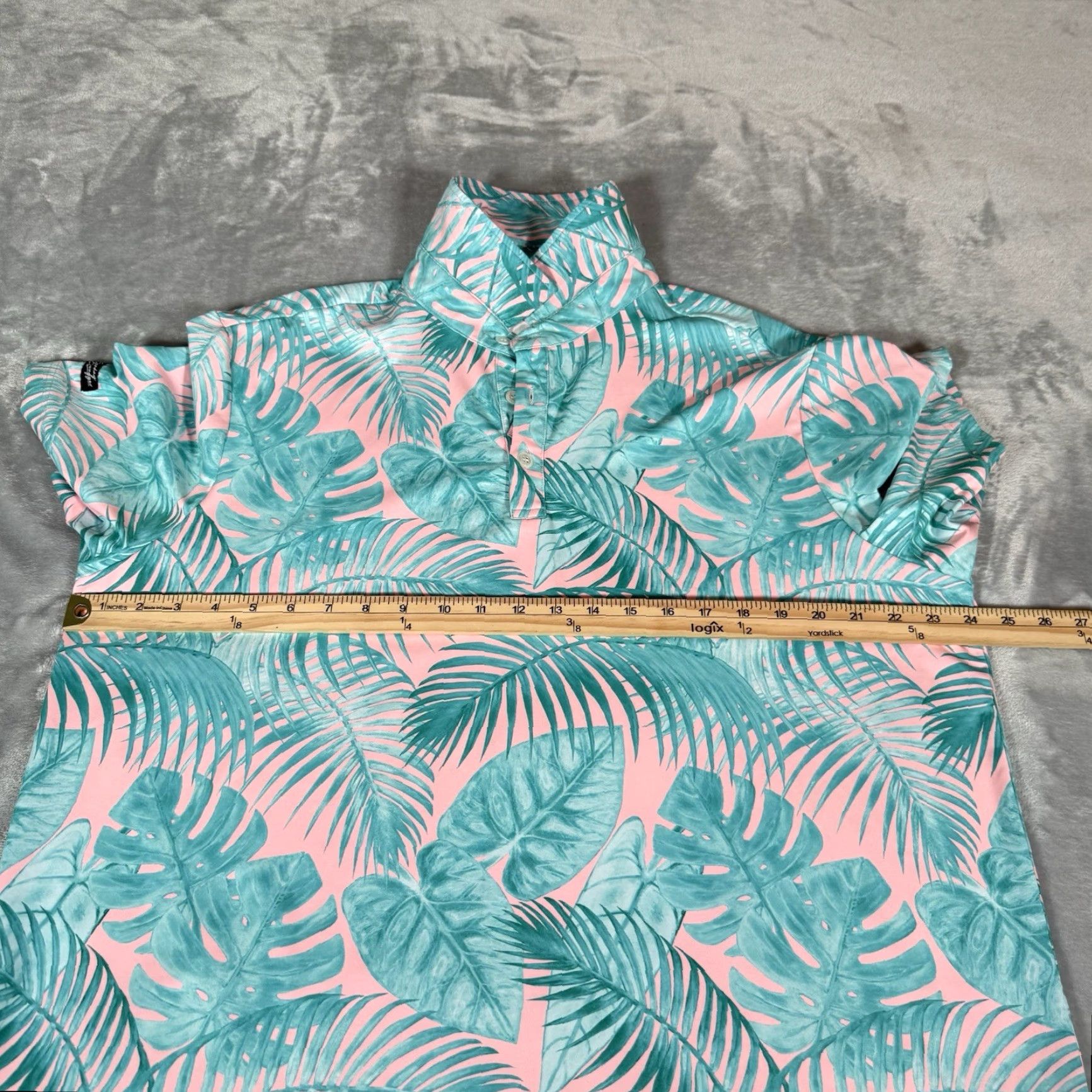 Vintage Sunday Swagger Polo Shirt Mens XL Floral Golf Pink Stretch Button Logo Polo Size US XL / EU 56 / 4 - 6 Thumbnail