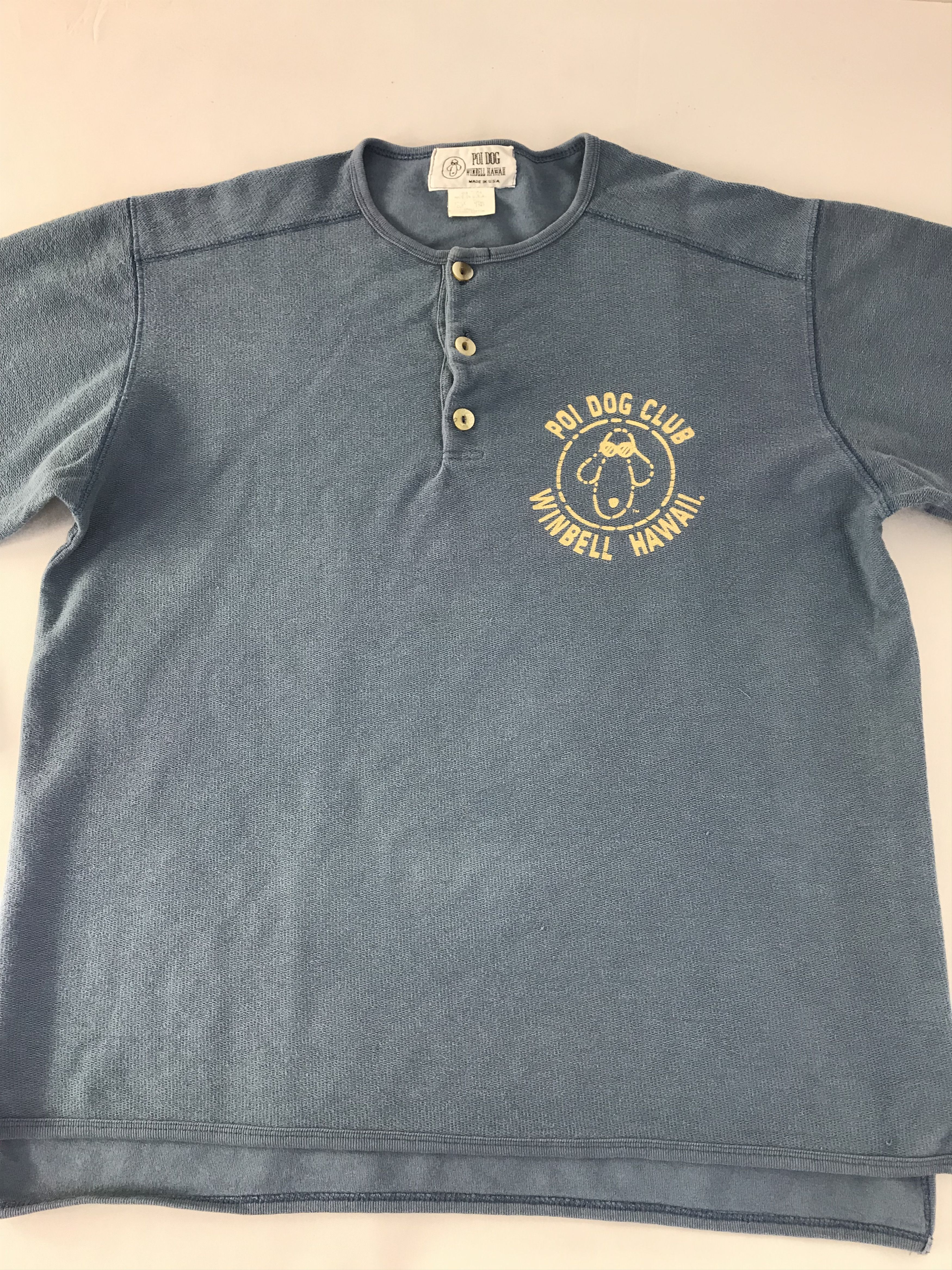 Vintage 90s Poi Dog Winbell Hawaii Henley Longsleeve Tee Size US XL / EU 56 / 4 - 3 Thumbnail