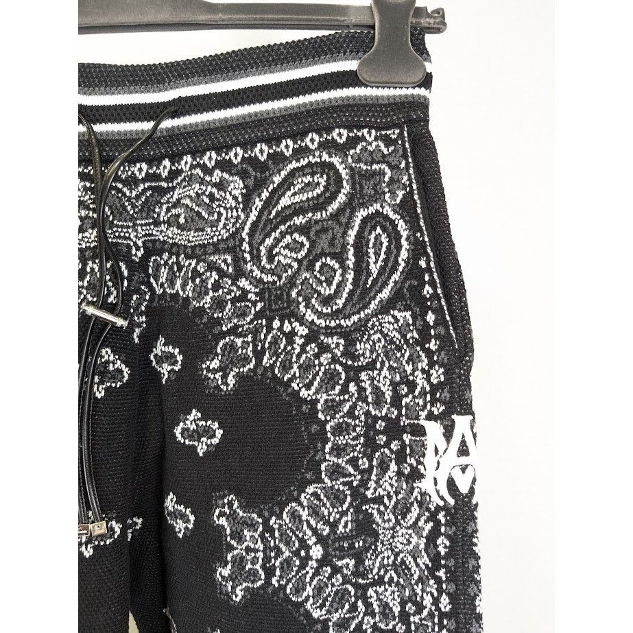 Amiri o1rshd1 Q:2 / Bandana B-Ball Sweatpants & Joggers Black/Grey Size US 32 / EU 48 - 8 Thumbnail