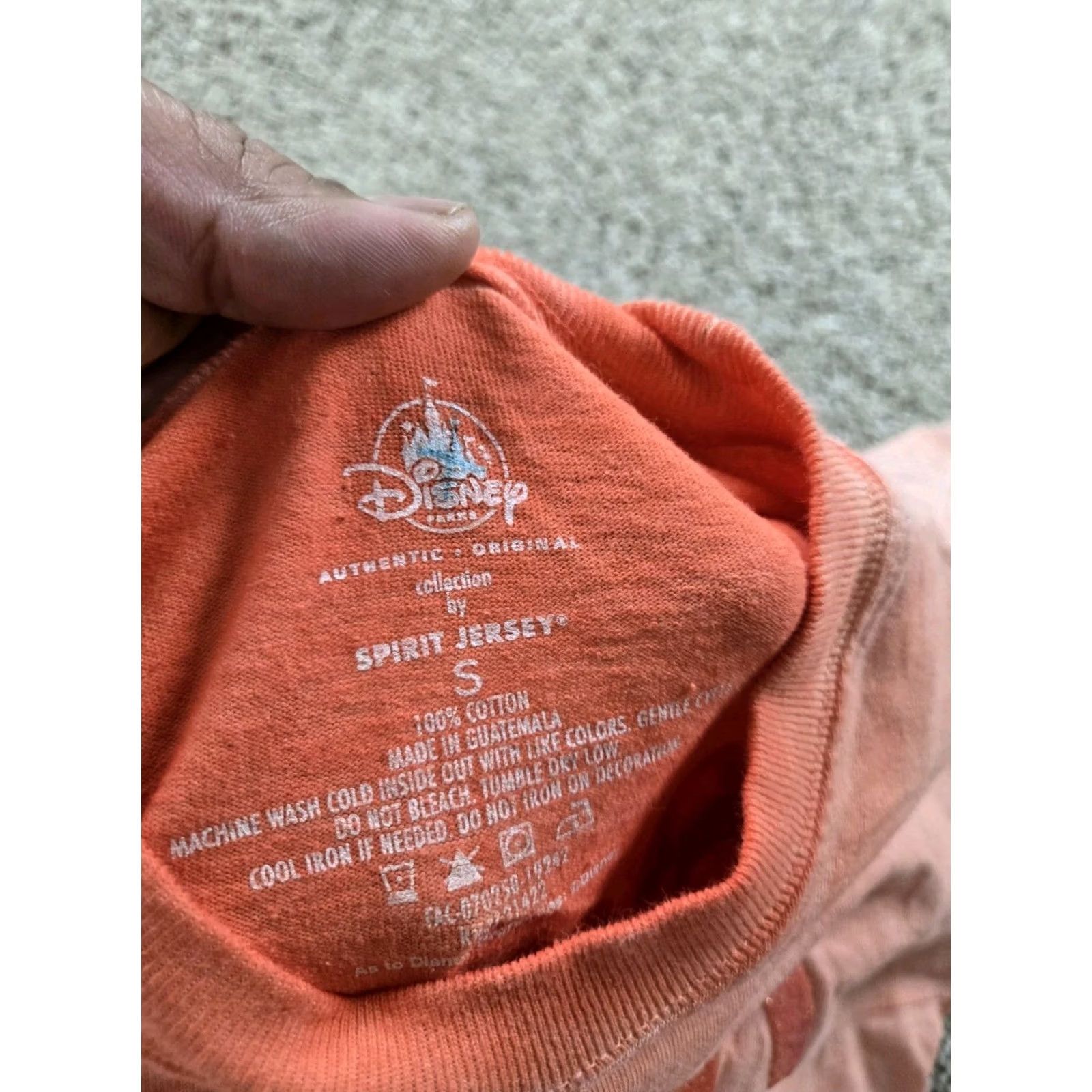 Disney Disneyland Spirit Jersey Shirt Womens Small Orange Glitter Letters Gradient Dye Shirt Size S / US 4 / IT 40 - 6 Thumbnail