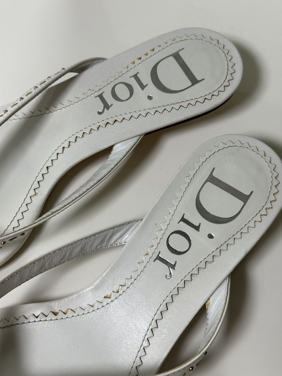 Dior CHRISTIAN DIOR S/S 2004 D'Trick Studded Flip-Flop Sandals Size US 6 / IT 36 - 6 Thumbnail