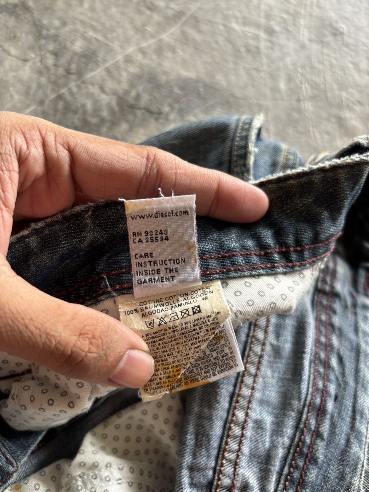 Diesel DIESEL distressed jeans rusty wash splatter punk grunge goth Size US 29 - 6 Thumbnail