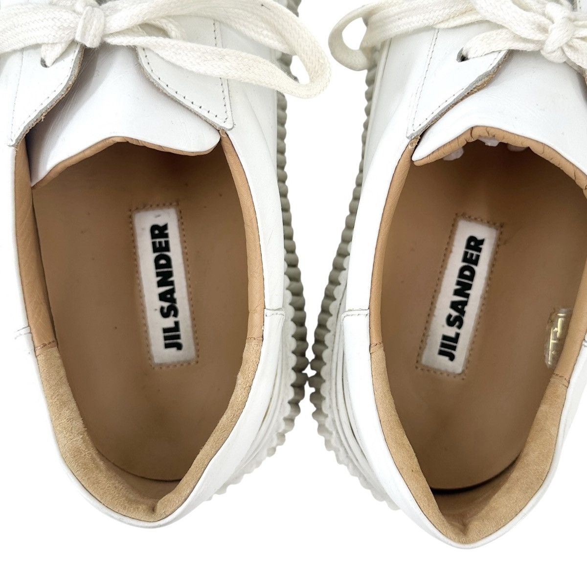 Jil Sander "Olona" White Leather Platform Sneakers sz 41 Size US 8 / EU 41 - 7 Thumbnail