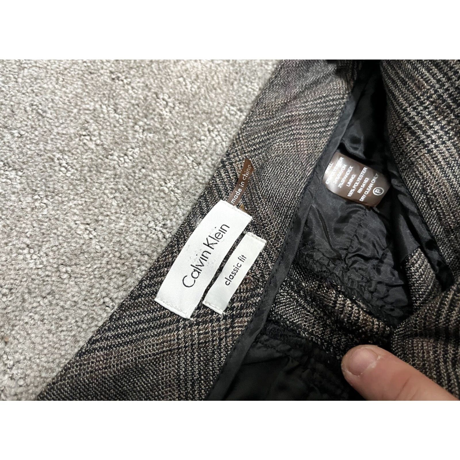 Calvin Klein Calvin Klein Womens Brown Plaid Pants Classic Fit 28W Regular Inseam 29 in Bootcut Dress Pants 28 Color Brown Mens? Wait end. Size 28" / US 6 / IT 42 - 5 Thumbnail