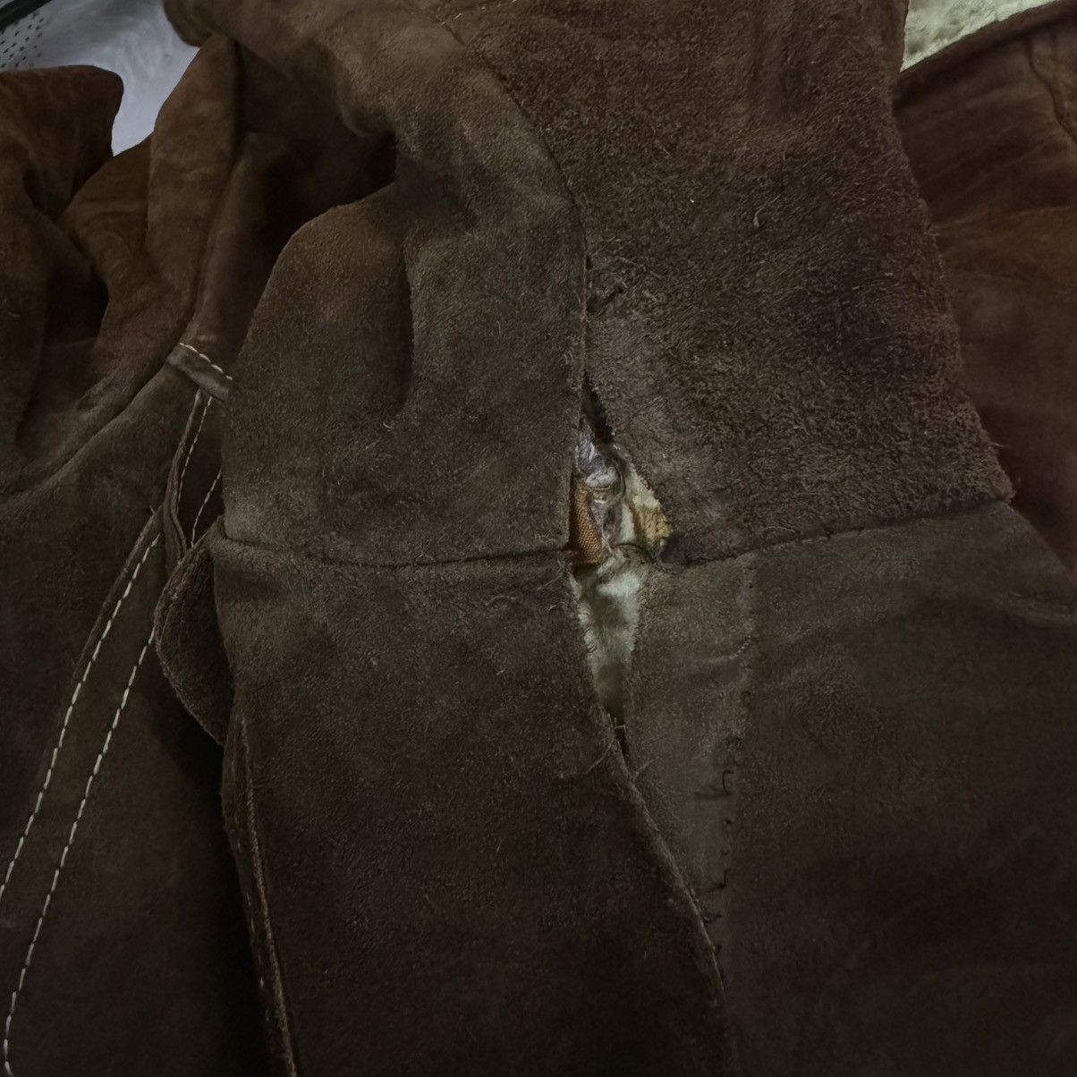Towncraft Vintage 70s Jc Penny Suede Leather Jacket Sherpa Lining Size US L / EU 52-54 / 3 - 17 Thumbnail