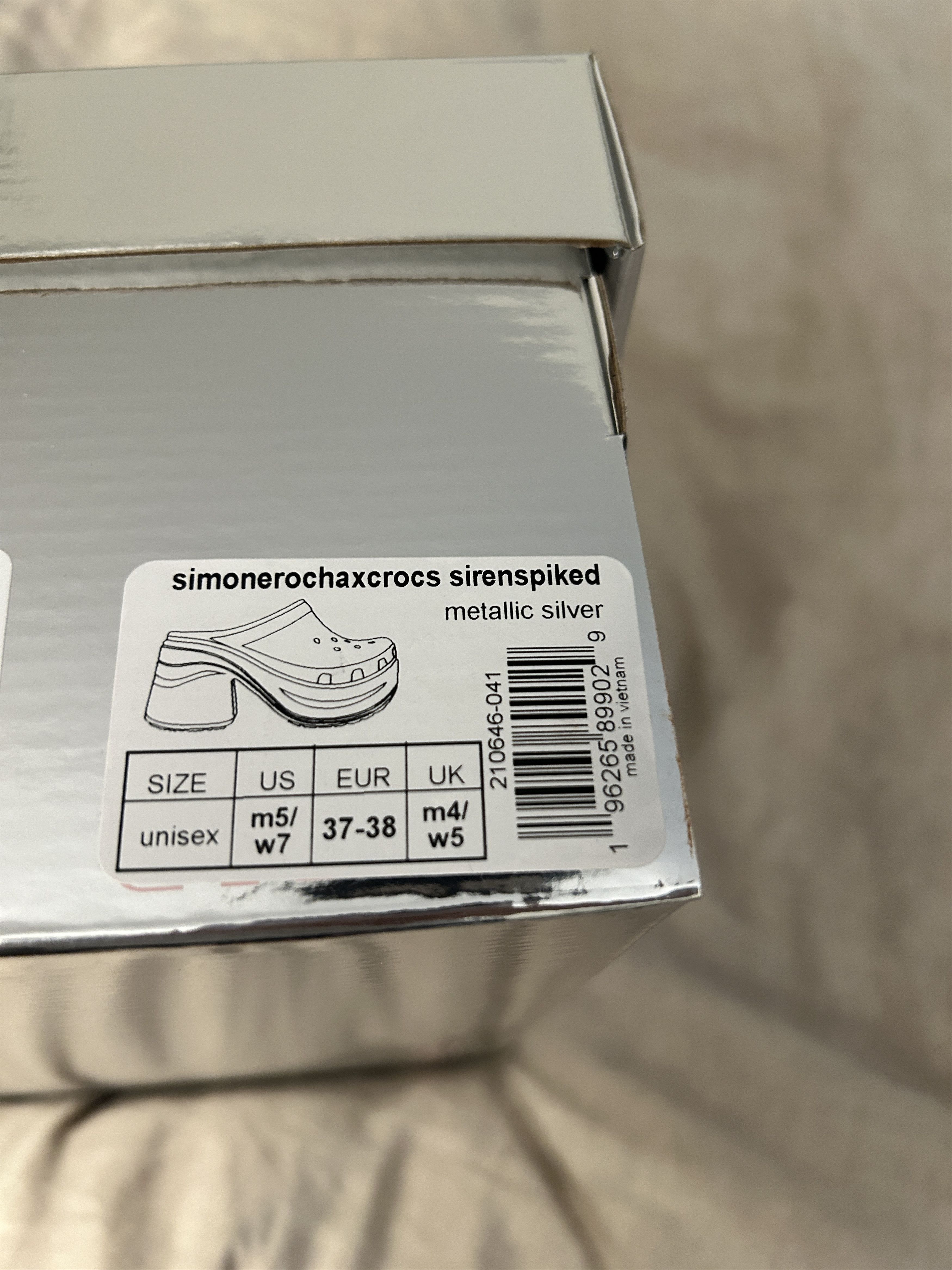 Crocs × Simone Rocha Crocs Siren Clog Simone Rocha Silver Size US 7 / IT 37 - 10 Thumbnail