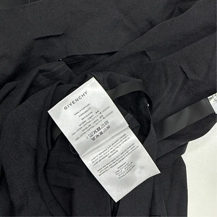 Givenchy Givenchy Givenchy SS23 Logo Distressed Black TShirt -2507 Size US XXL / EU 58 / 5 - 4 Thumbnail