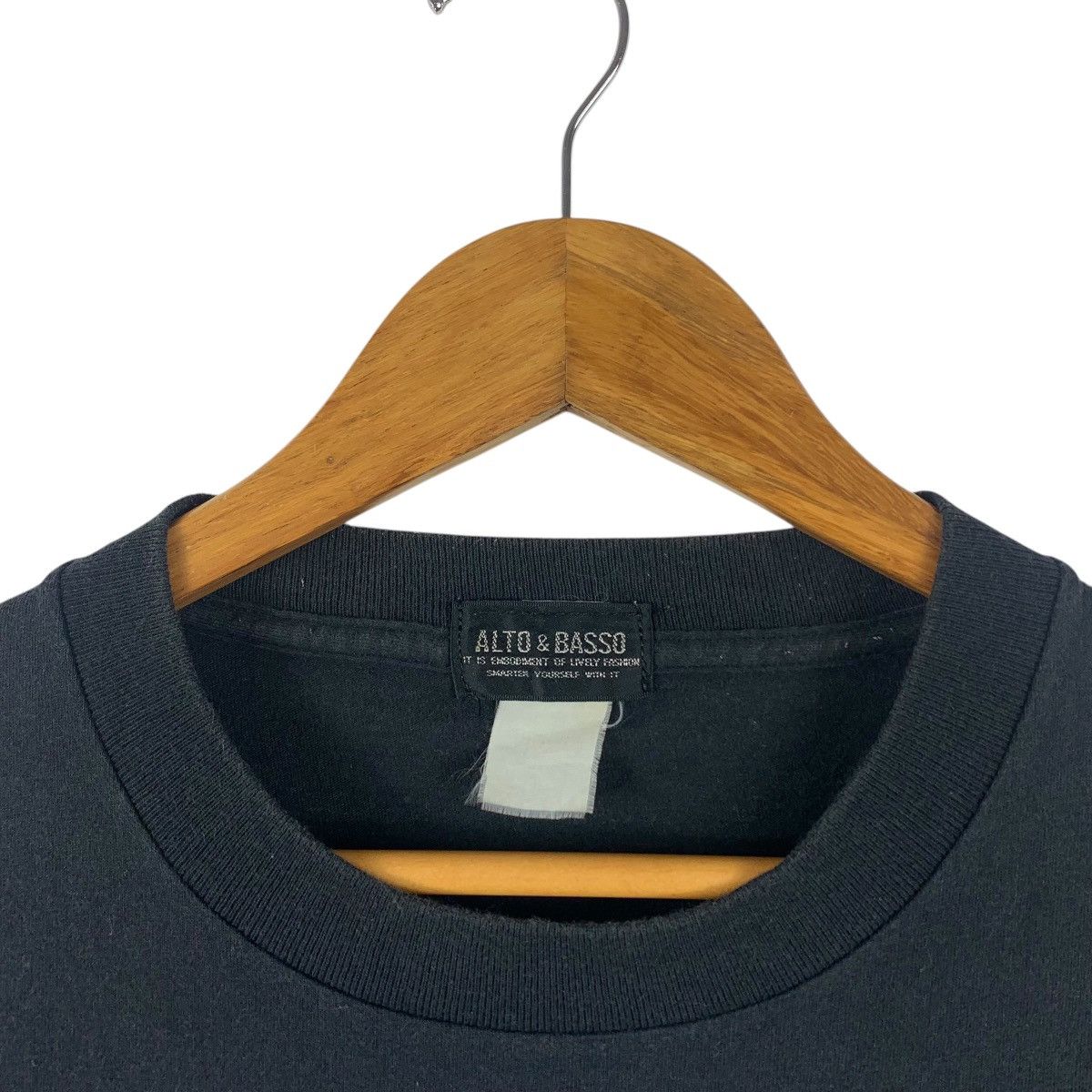 Japanese Brand × Vintage Vintage ALTO & BASSO Black hearts printed tee shirt Size US S / EU 44-46 / 1 - 5 Thumbnail