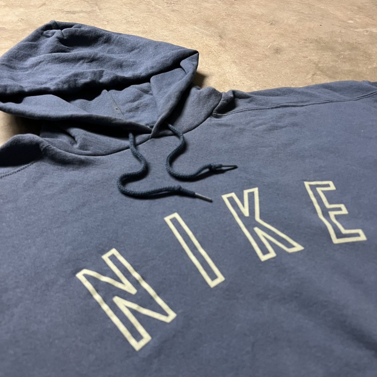 Nike × Vintage Vintage 90’s Nike 🇺🇸 Arc Logo Hoodie Sweater Size US XXL / EU 58 / 5 - 4 Thumbnail