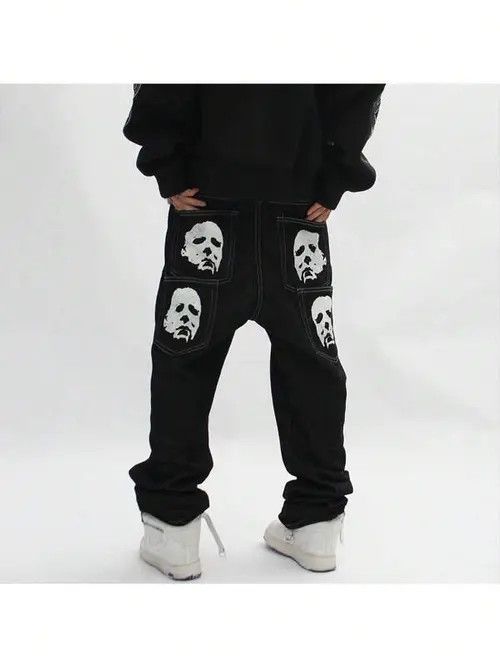 Japanese Brand × Vintage OPIUM Gothic straight slim jeans pants Avant Garde Size US 36 / EU 52 - 1 Thumbnail