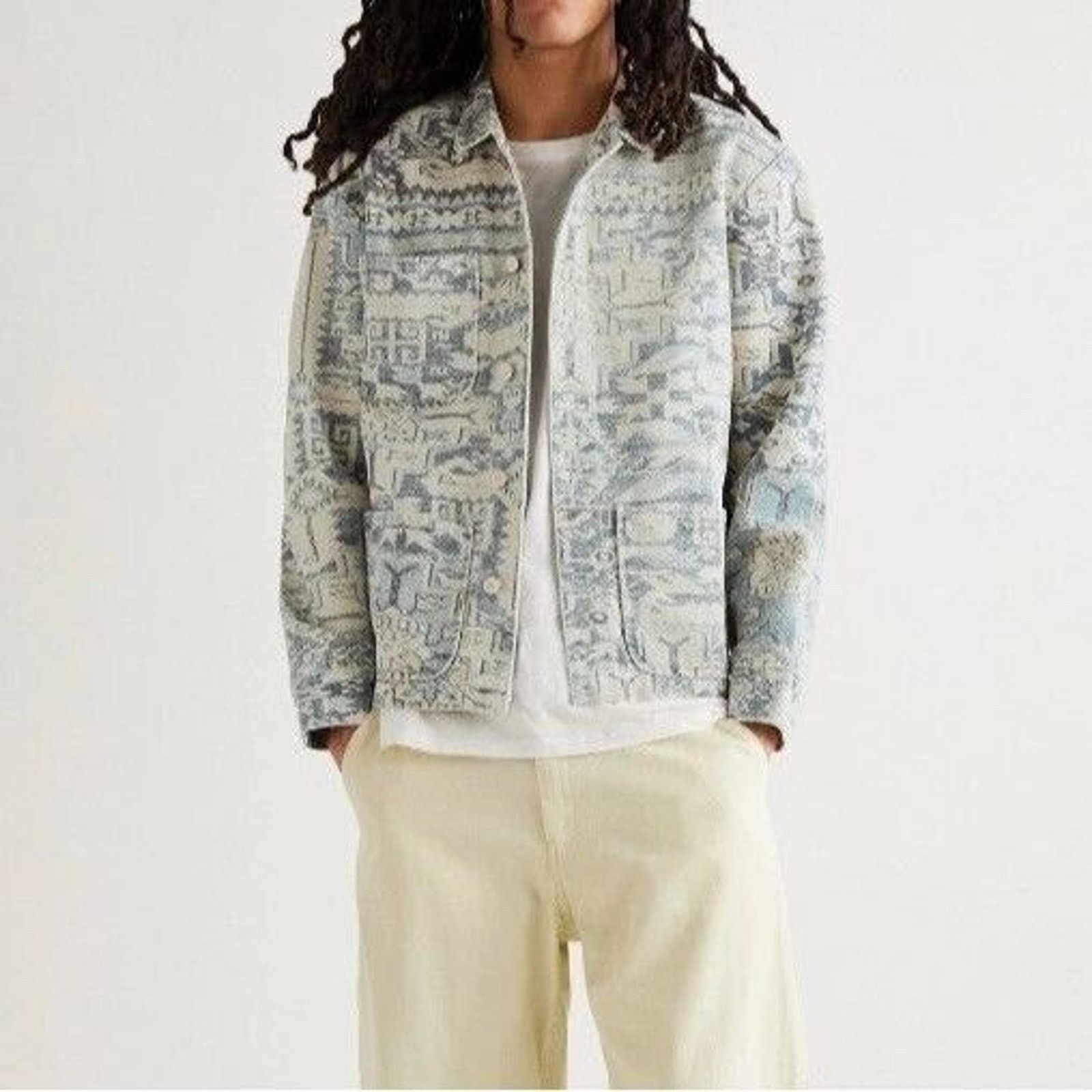 Other King Kennedy Rugs Printed Ecru Canvas Chore Jacket Size US XXL / EU 58 / 5 - 3 Thumbnail