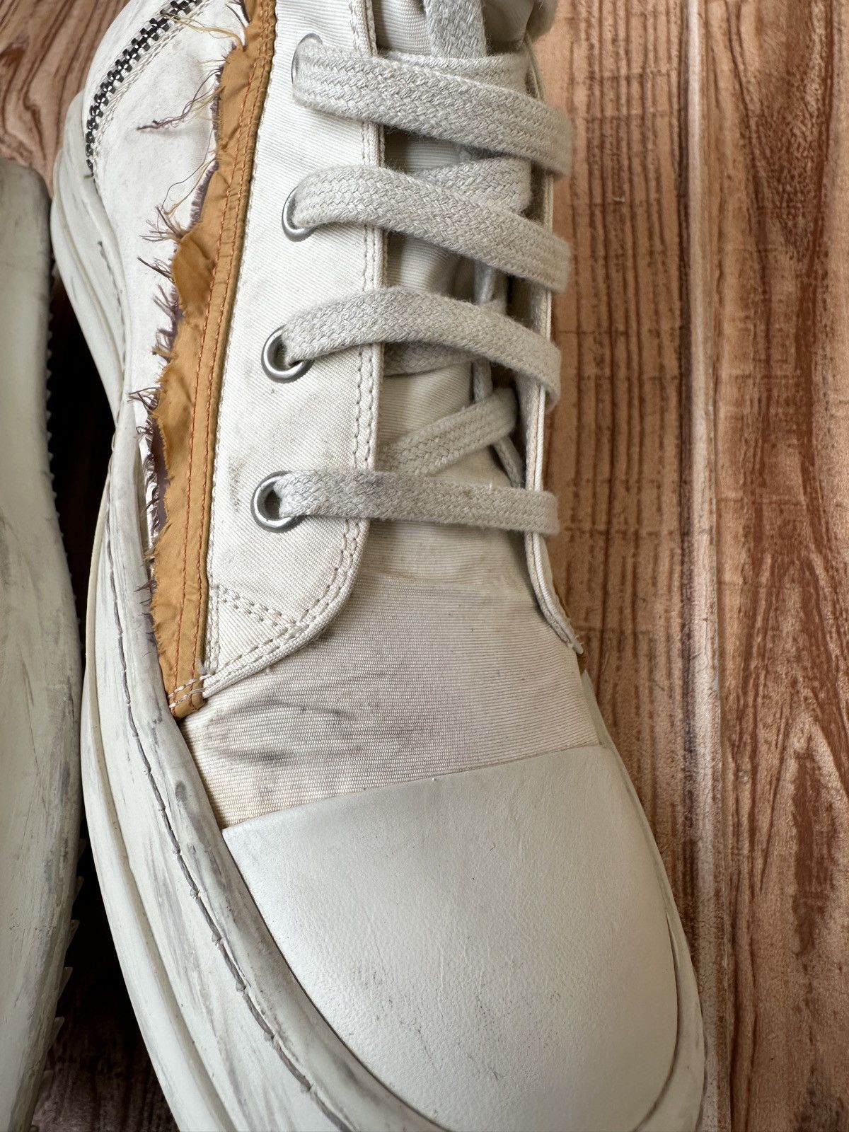 Rick Owens RARE* Rick Owens DRKSHDW Sneaks CHALK WHITE Hightop Sneaks Size US 8.5 / EU 41-42 - 25 Thumbnail