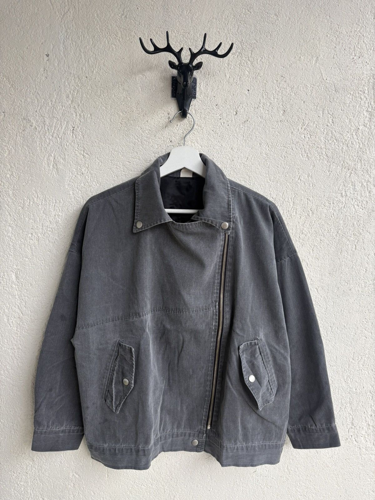 Helmut Lang 2000s Real coco japan asymetrical jacket Vkei style Size US M / EU 48-50 / 2 - 1 Thumbnail