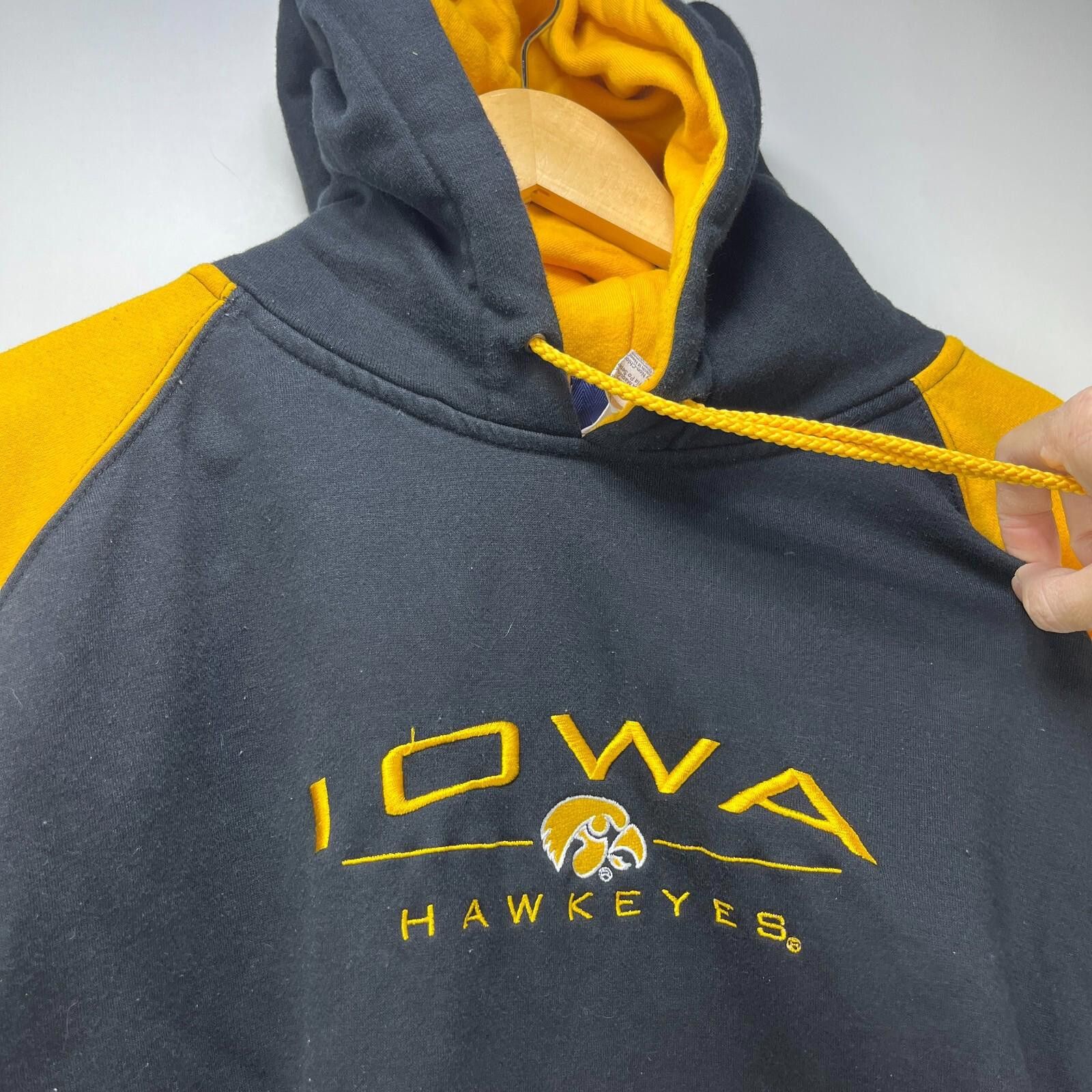 Other Vintage 90s Iowa Hawkeyes Hoodie 2XL University Embroidered Size ONE SIZE - 3 Thumbnail