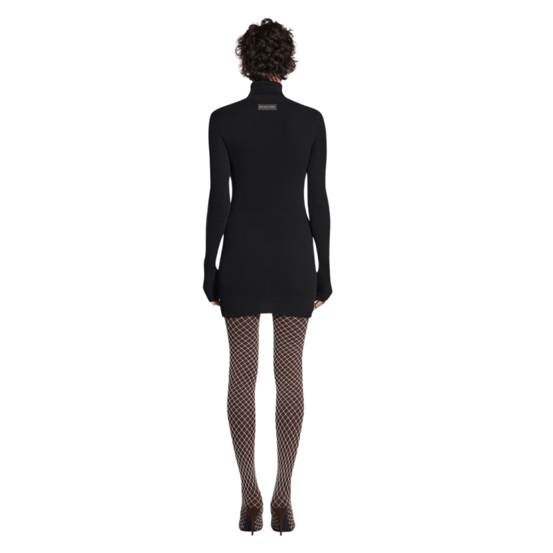 Balenciaga o1mt1gz0924 Seamless Fitted Sweater in Black Size M / US 6-8 / IT 42-44 - 2 Thumbnail
