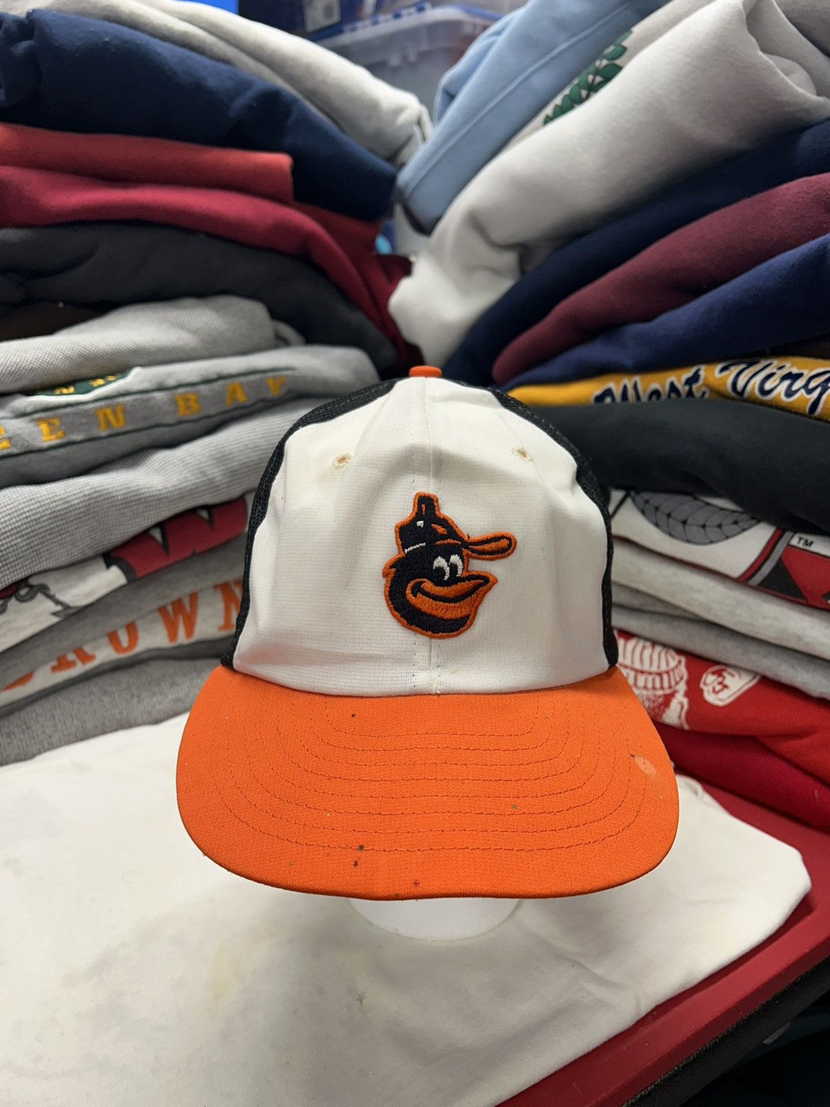 MLB × Vintage Crazy Vintage 90s White Baltimore Orioles MLB Snapback Hat Size ONE SIZE - 1 Thumbnail