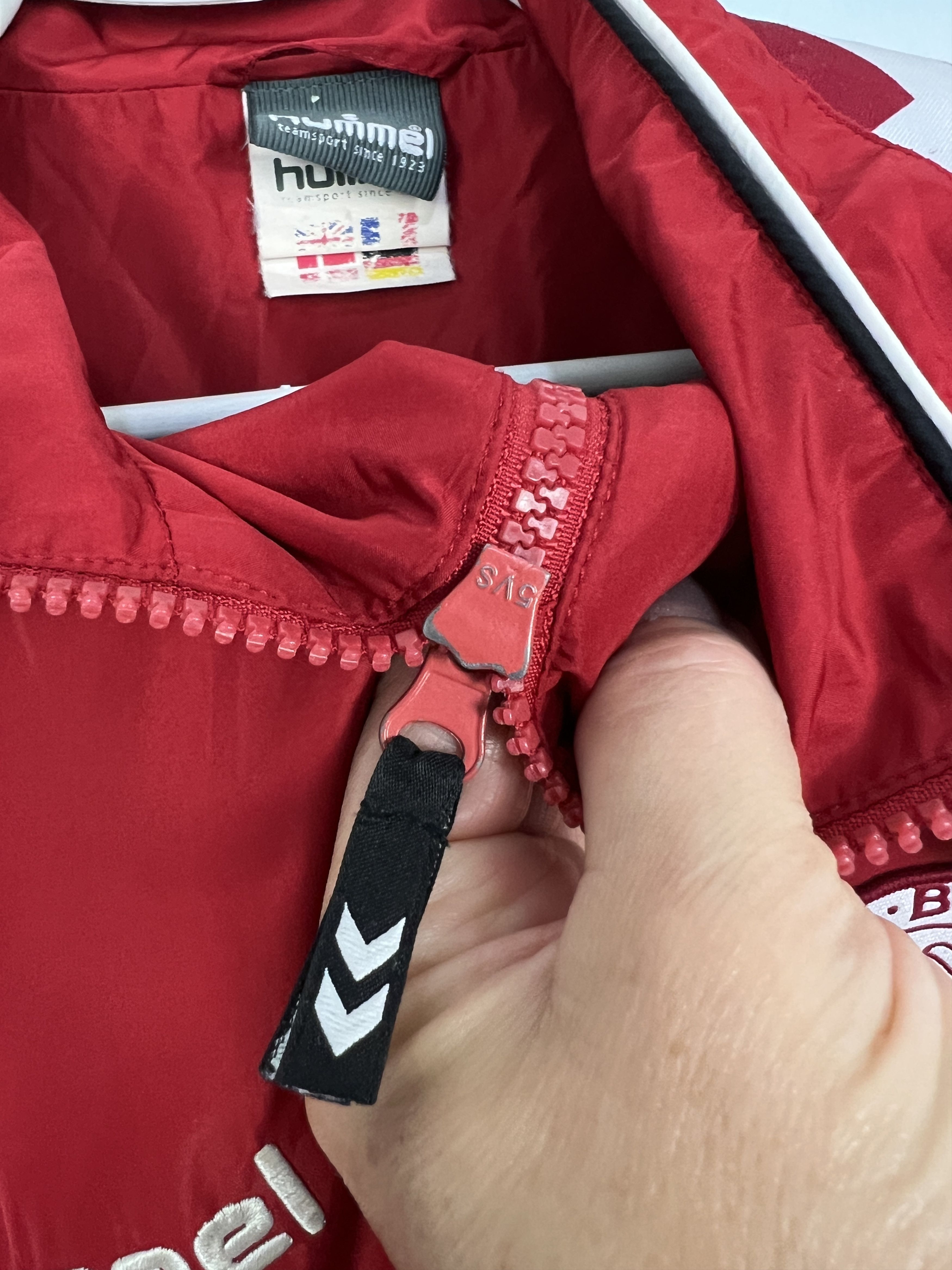 Hummel Vintage 90's Hummel Denmark Football Jacket Soccer Track Top Size US XL / EU 56 / 4 - 4 Thumbnail