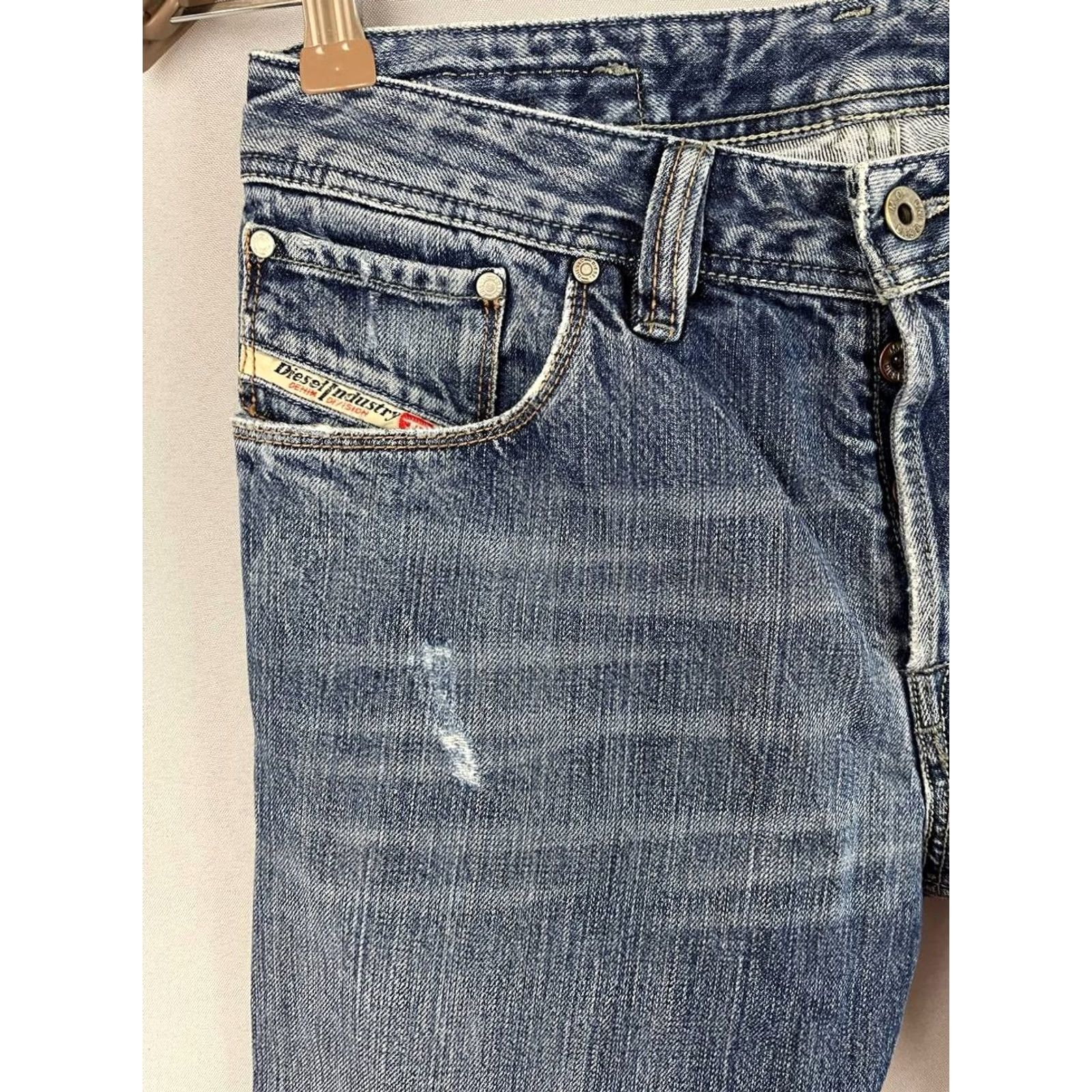 Diesel Diesel Jeans ZAVOR Mens Denim 29 Blue Cotton Straight Leg 5-Pocket Design Size US 29 - 6 Thumbnail
