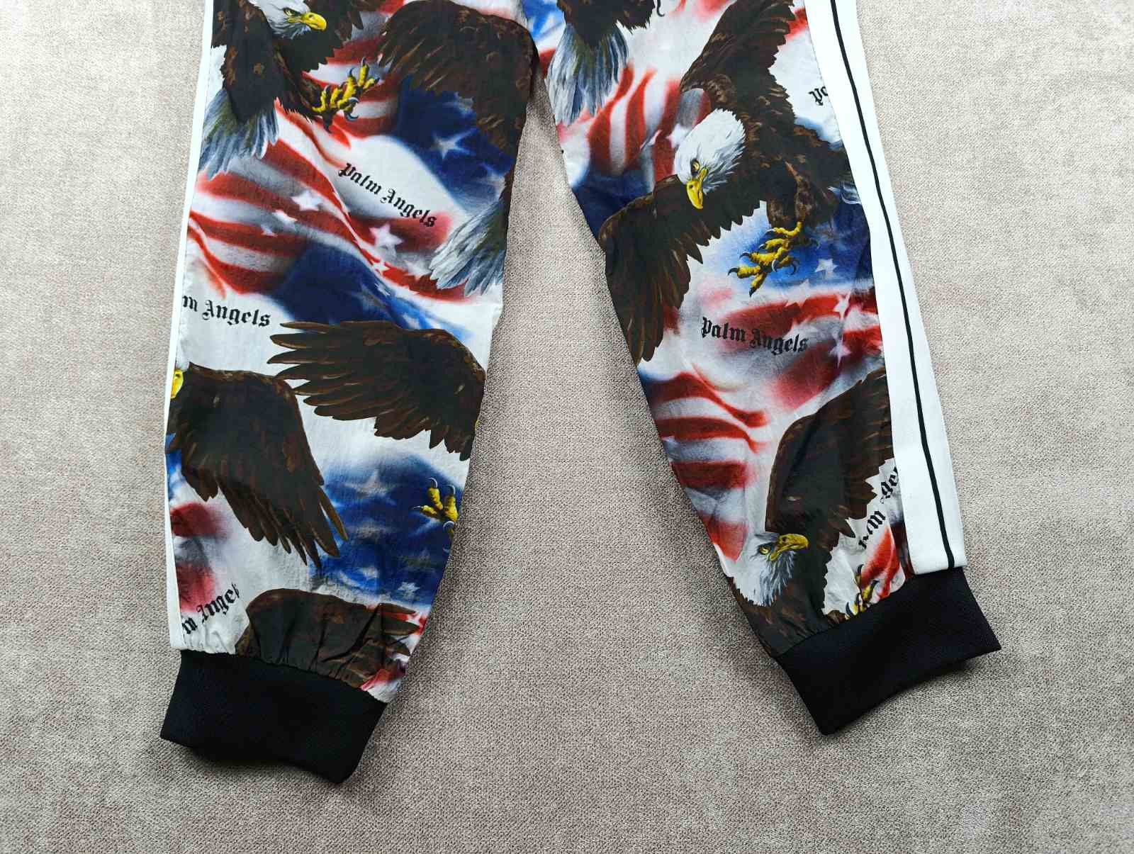 Palm Angels PALM ANGELS LOOSE FIT NYLON EAGLE TRACK PANTS MENS SIZE M Size US 32 / EU 48 - 6 Thumbnail