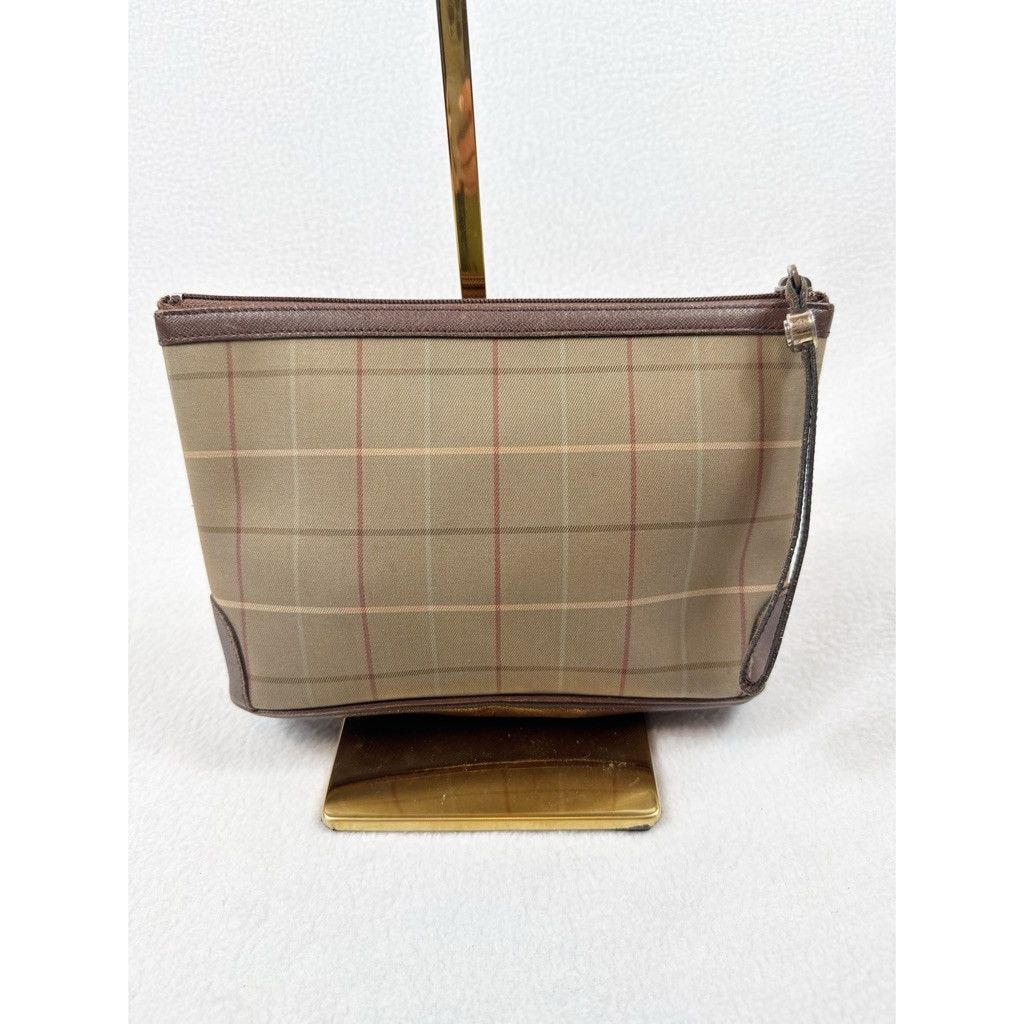 Burberry Vintage Burberrys Clutch Cosmetic Bag Check 9.5”x6”x2” Size ONE SIZE - 5 Thumbnail