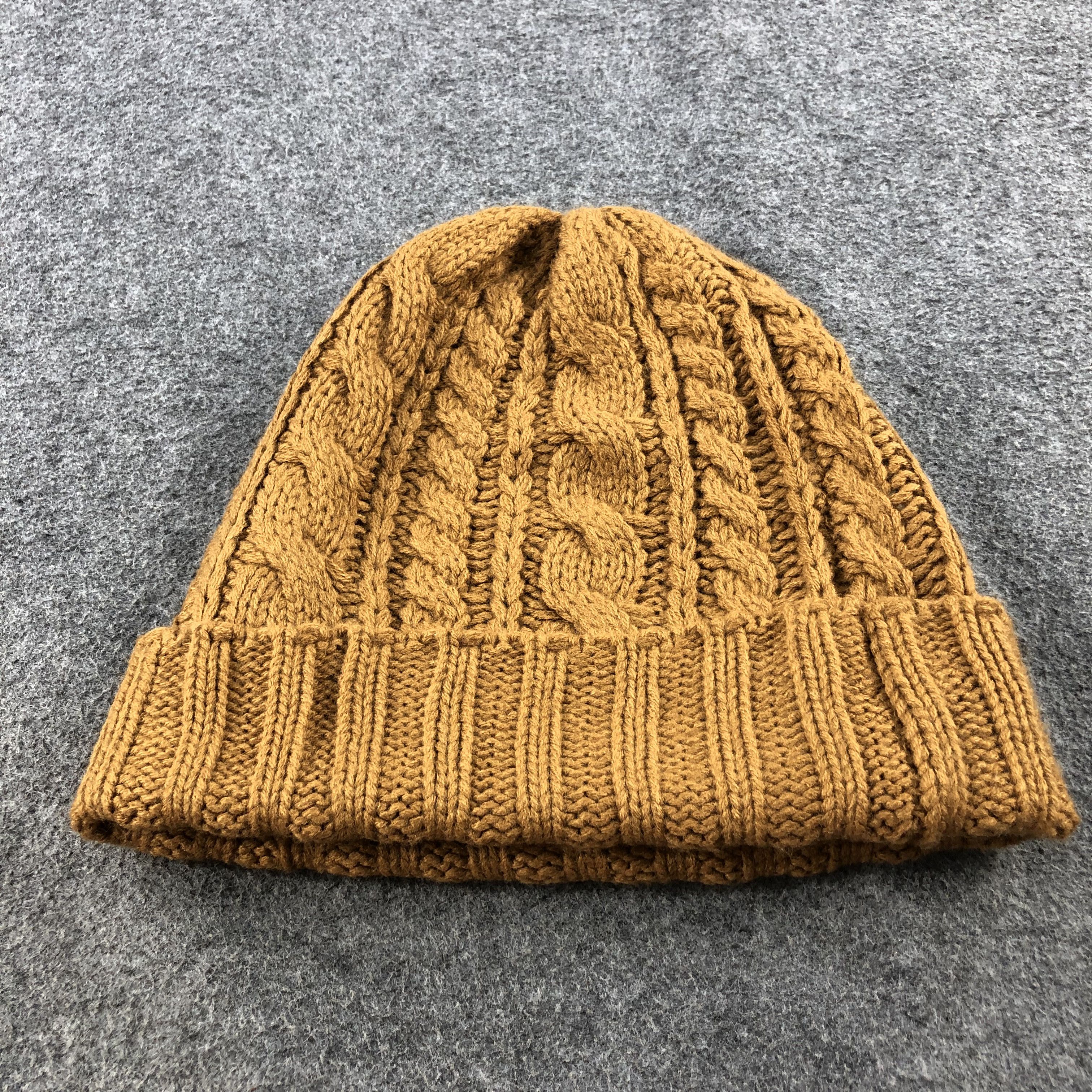 Vintage R. P. S Japan Cable Knit Beanie Mustard Yellow Hat B207 Size ONE SIZE - 4 Thumbnail