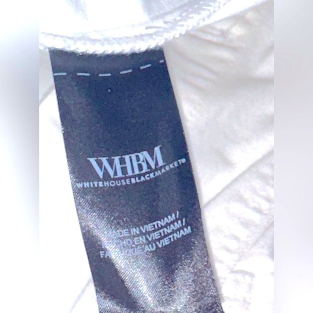 White House Black Market WHBM White Fitted Jean Jacket Women’s Size Small. Size S / US 4 / IT 40 - 8 Thumbnail