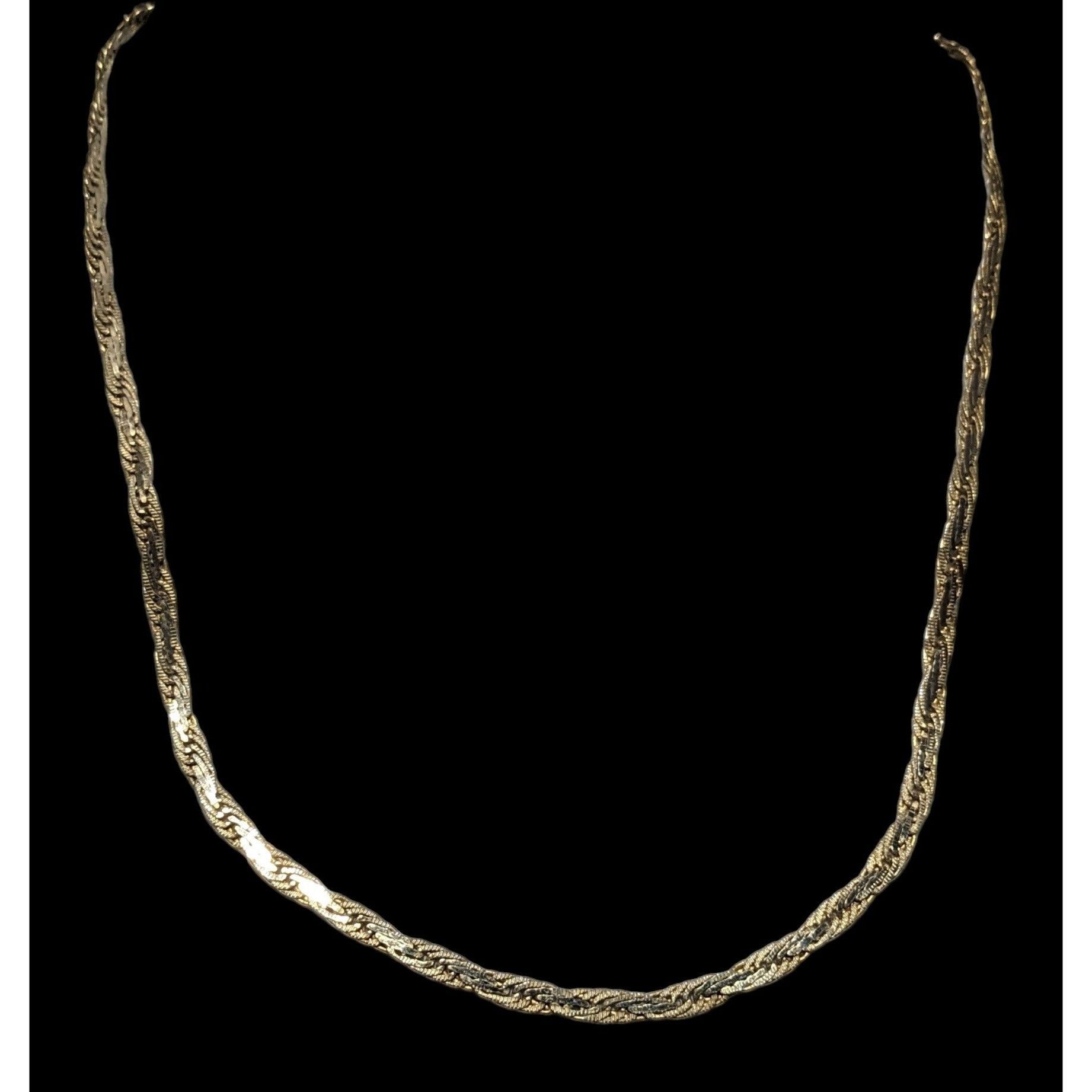 Other Gold Flattened Twisted Rope Chain Necklace Size ONE SIZE - 3 Thumbnail