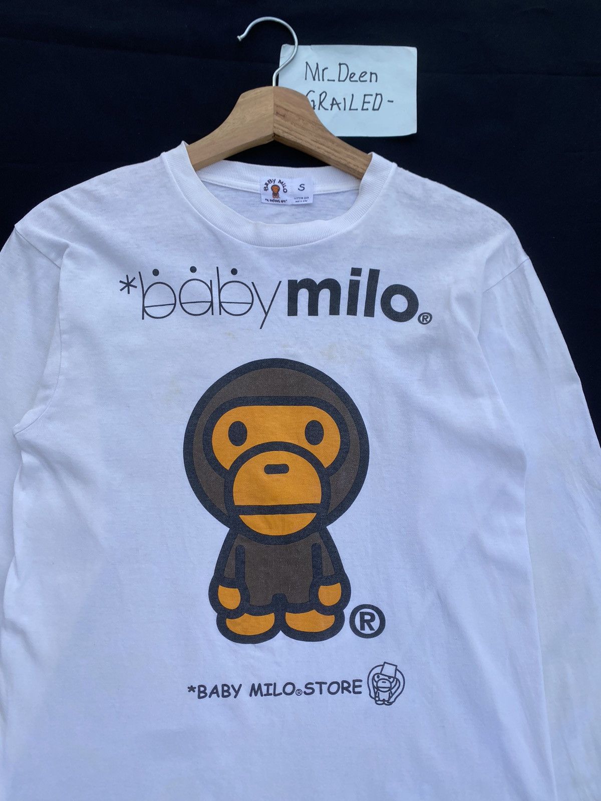 Bape Rare Vintage Baby Milo by BAPE Longsleeve Tshirt Size US S / EU 44-46 / 1 - 7 Thumbnail