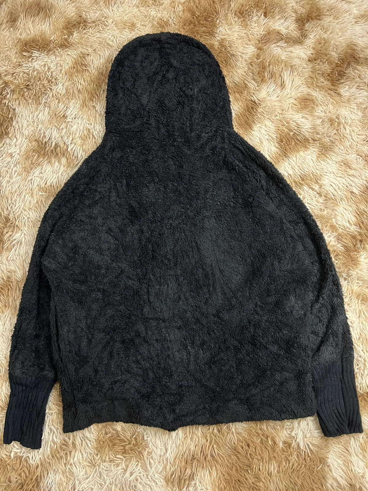 Japanese Brand JEANASIS Tokyo Asymmetrical Multi-Zip Sherpa Hoodie Size ONE SIZE - 8 Thumbnail