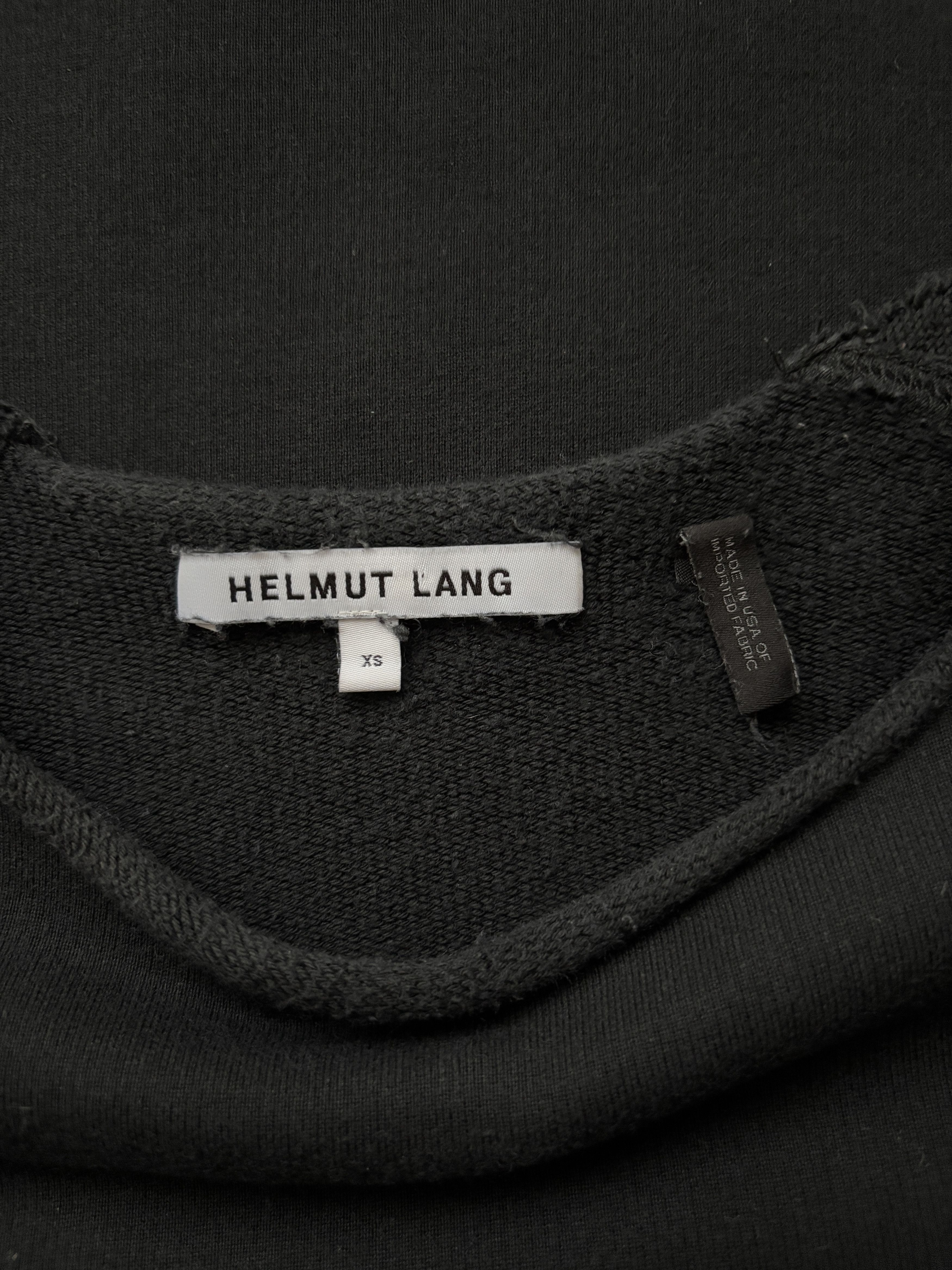 Helmut Lang ⚡️QUICK SALE⚡️Helmut Lang Black Raw Edged Sweatshirt Size US XS / EU 42 / 0 - 3 Thumbnail