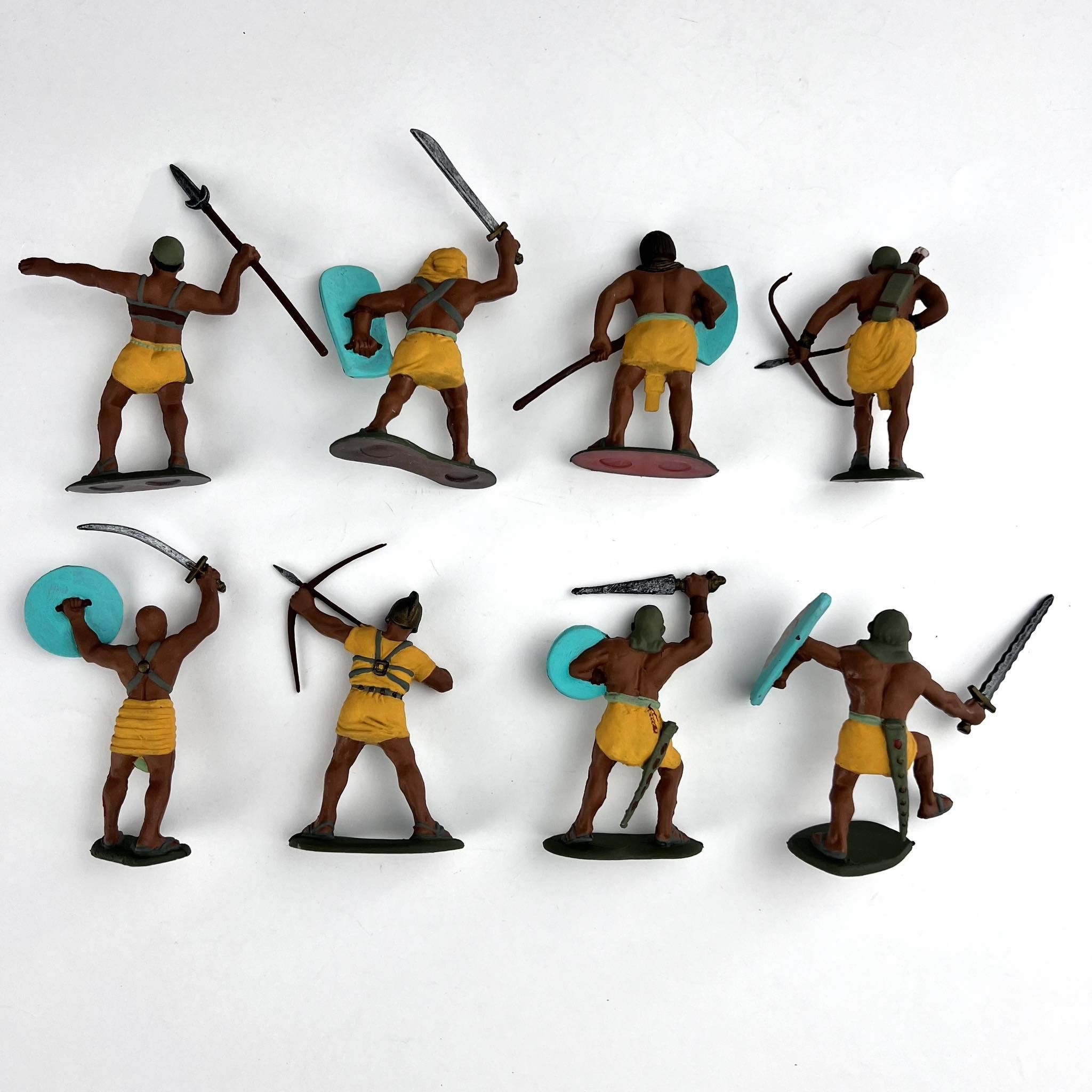 Vintage Vintage ussr Plastic Set of 8 Soldiers Egyptians HandPainted Size ONE SIZE - 6 Thumbnail