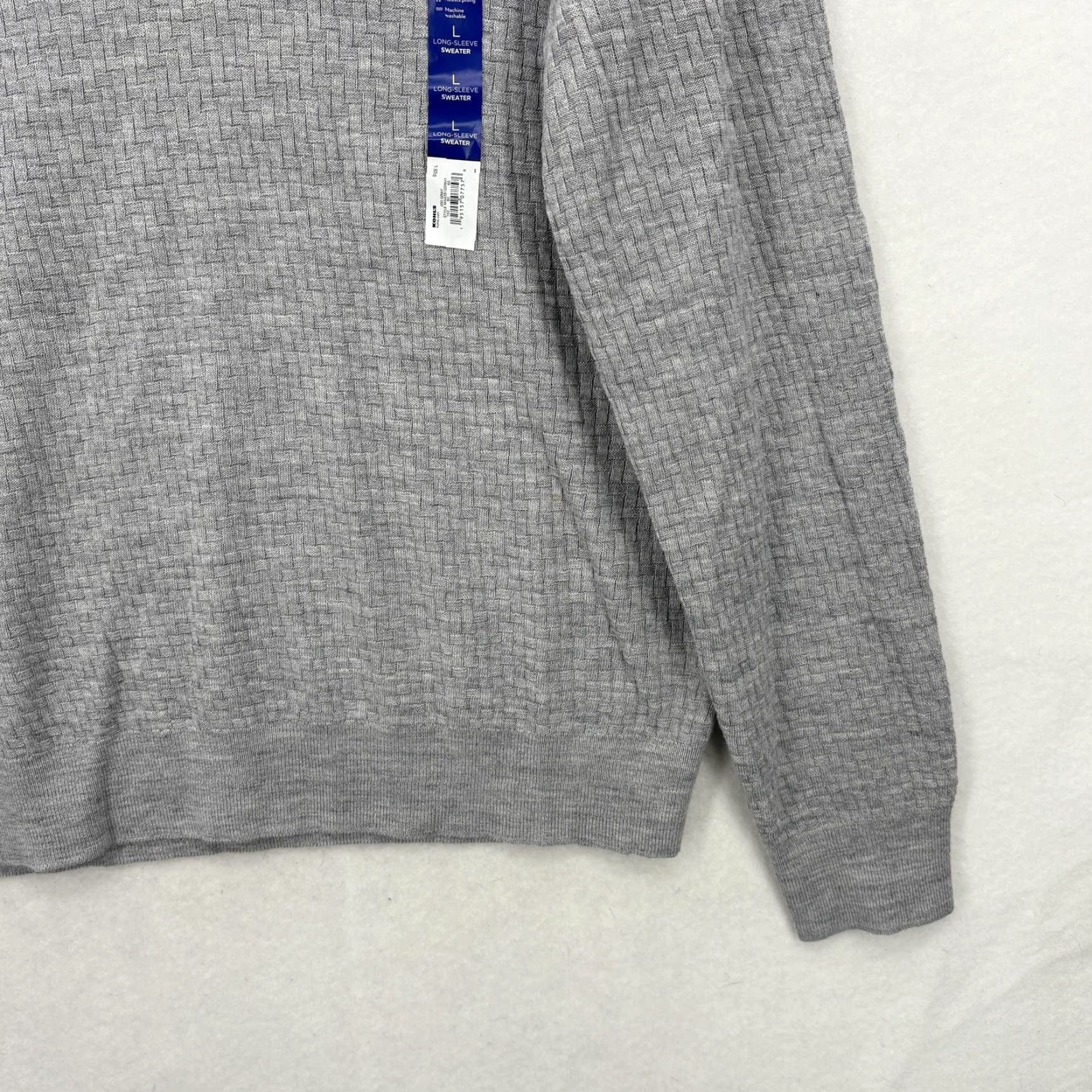 Apt. 9 APT 9 Sweater Mens Large Gray Merino Blend Long Sleeve Polo Knit Shirt Casual Shirt Size US L / EU 52-54 / 3 - 3 Thumbnail