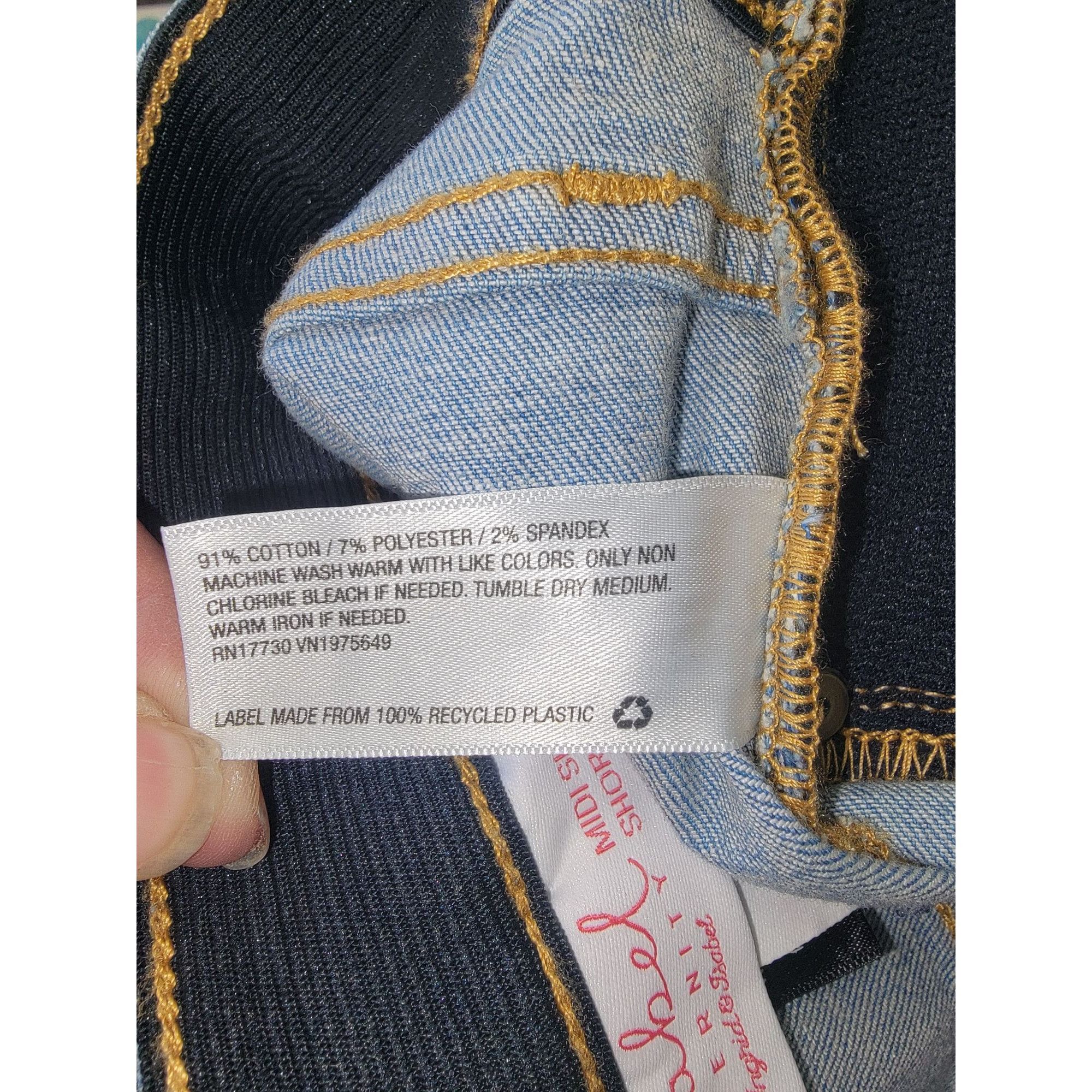 Other Isabel Maternity Denim Midi Shorts Size 4 With Stretch Panel Size 27" / US 4 / IT 40 - 5 Thumbnail