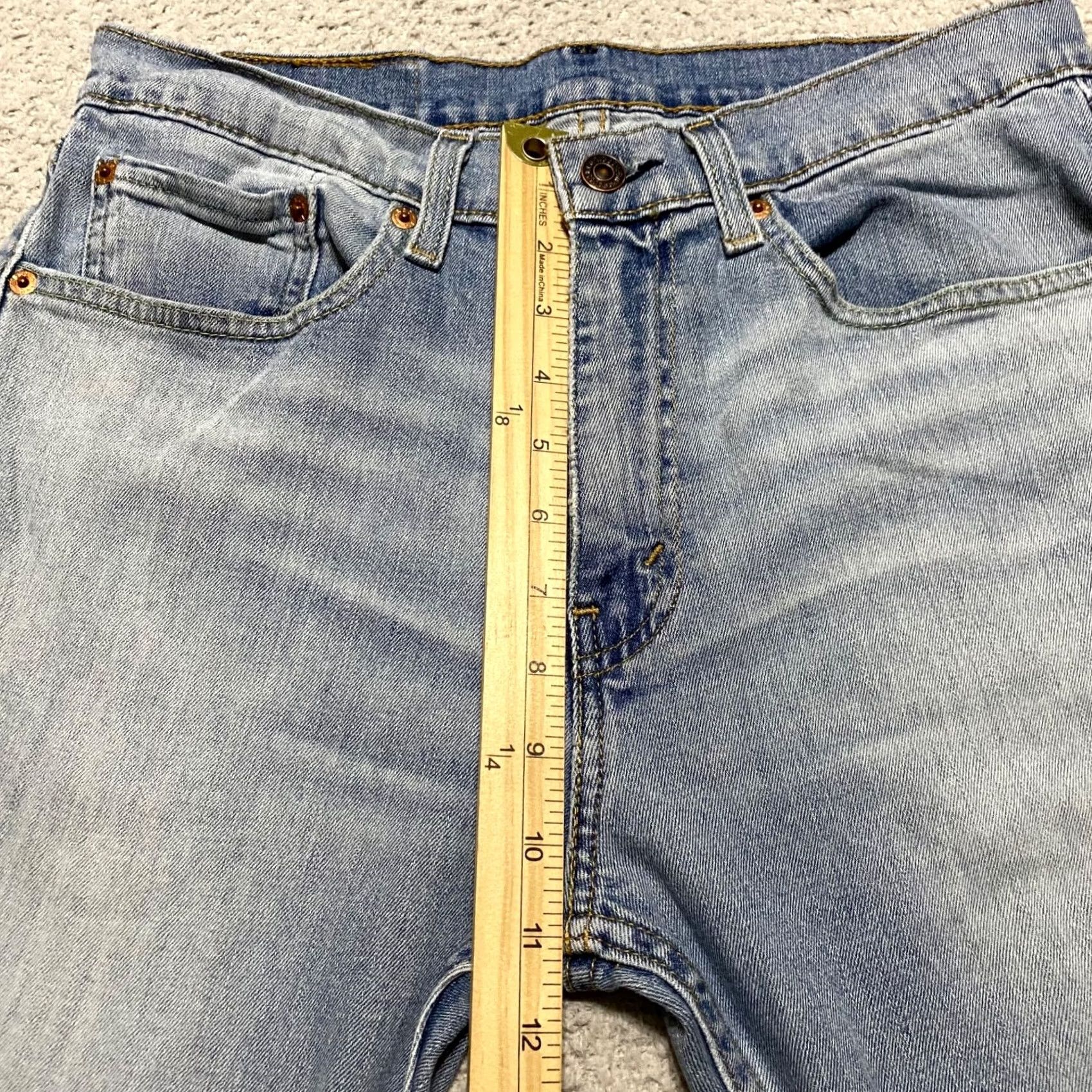 Levi's Levi's 505 Jeans Mens 31x30 Blue Denim Medium Wash Straight Regular Mid Rise Size US 31 - 6 Thumbnail