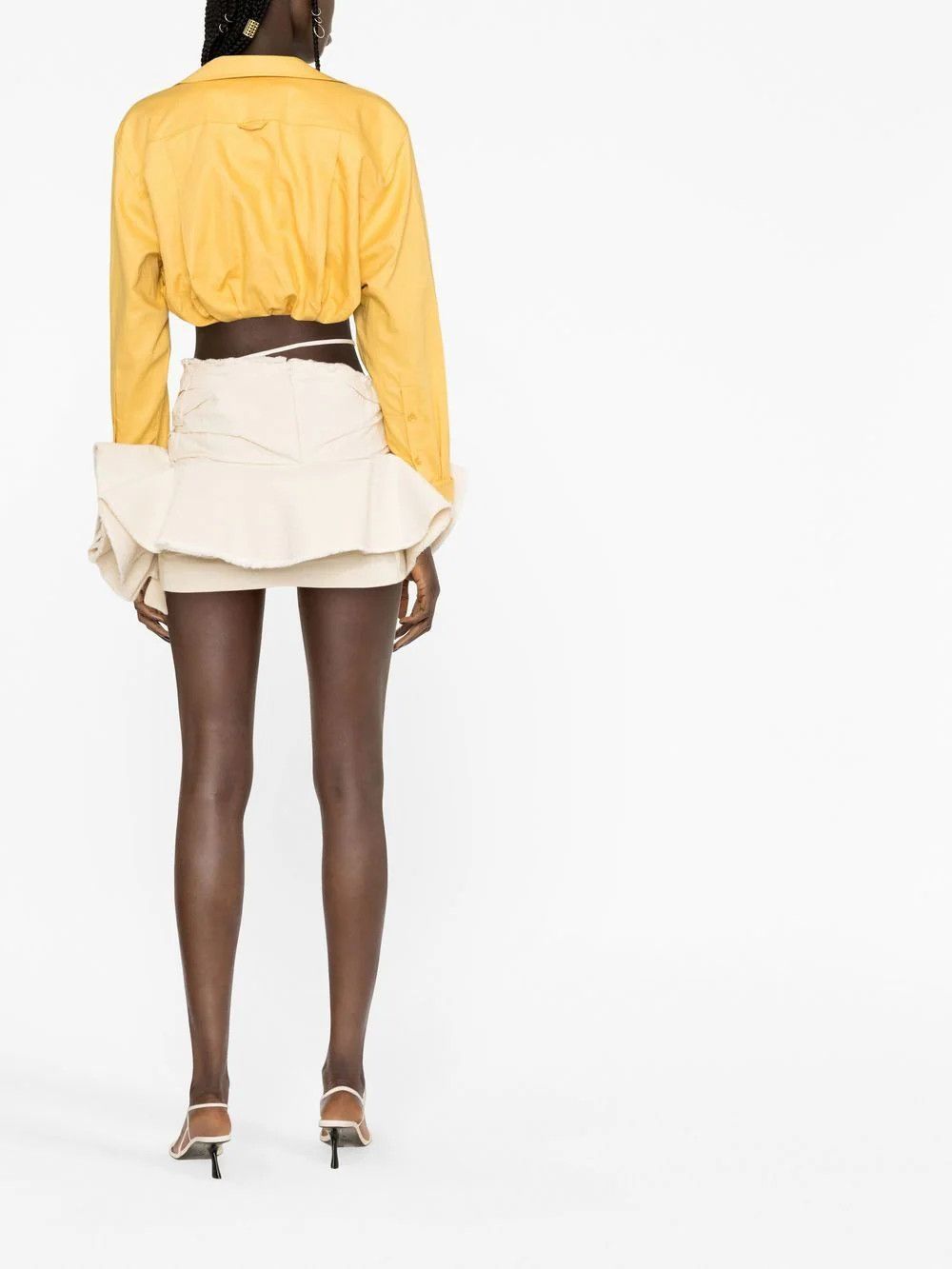 Jacquemus o1mle0824 La Chemise Machou Shirt in Yellow Size M / US 6-8 / IT 42-44 - 4 Thumbnail