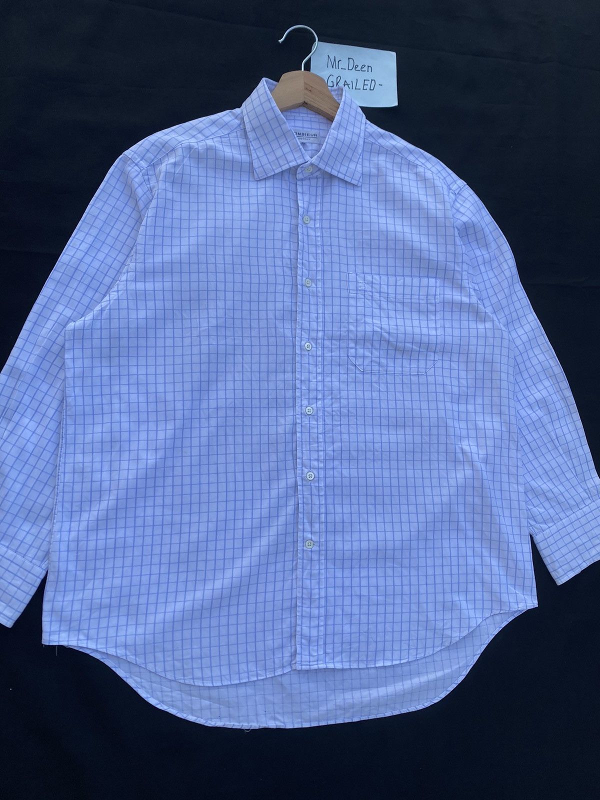 Givenchy Rare Vintage Givenchy Monsieur Checkered Buttons Shirt Size US L / EU 52-54 / 3 - 6 Thumbnail