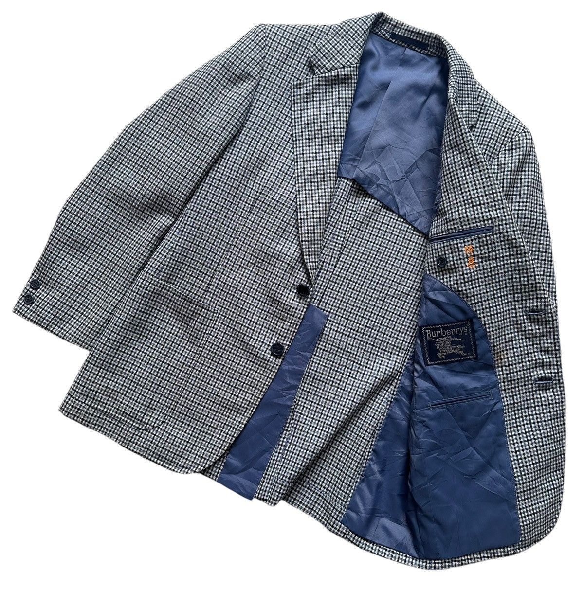 Burberry × Vintage Vintage Burberrys Checked Blazer Jacket Size US S / EU 44-46 / 1 - 3 Thumbnail