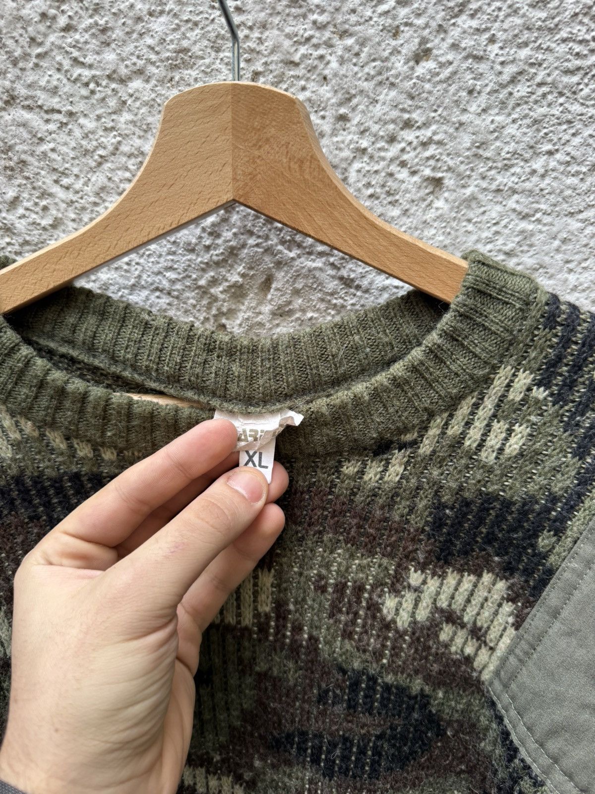 Vintage Vintage 90s camo military knit Size US XL / EU 56 / 4 - 2 Thumbnail