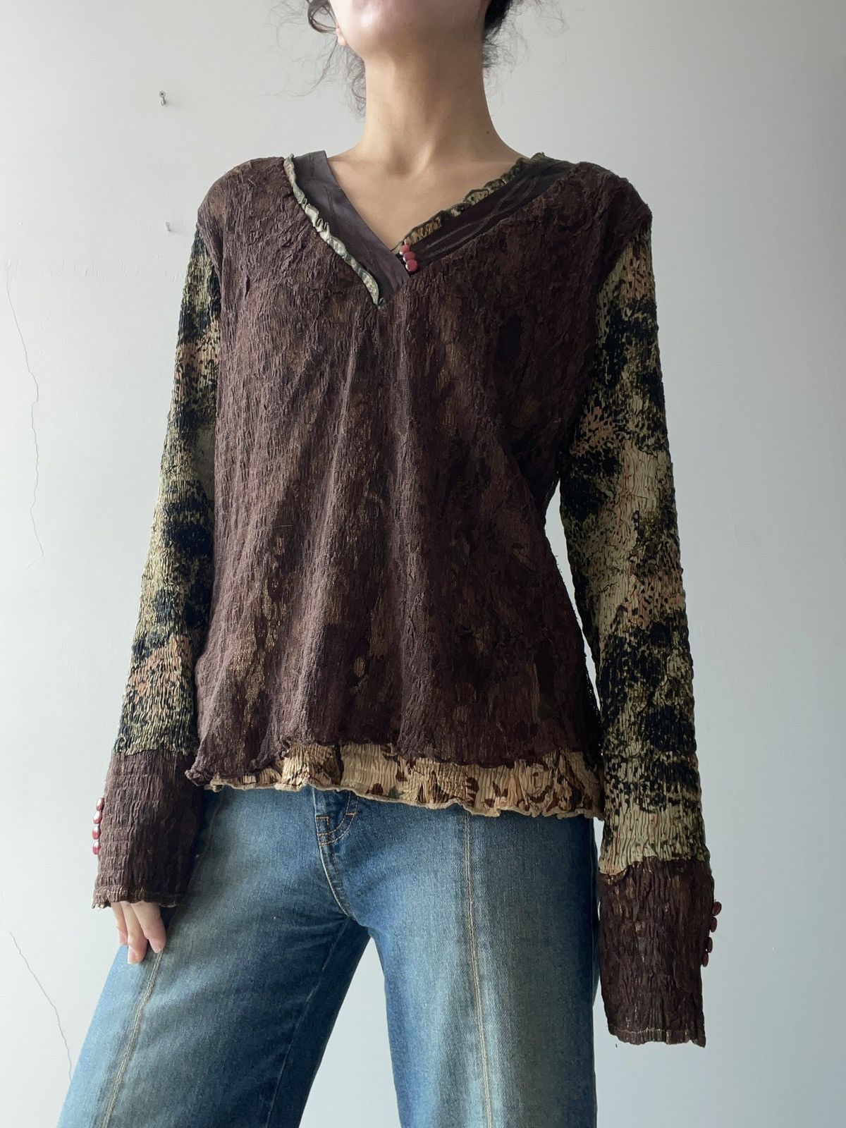 Vintage Italian blouse Size L / US 10 / IT 46 - 1 Thumbnail