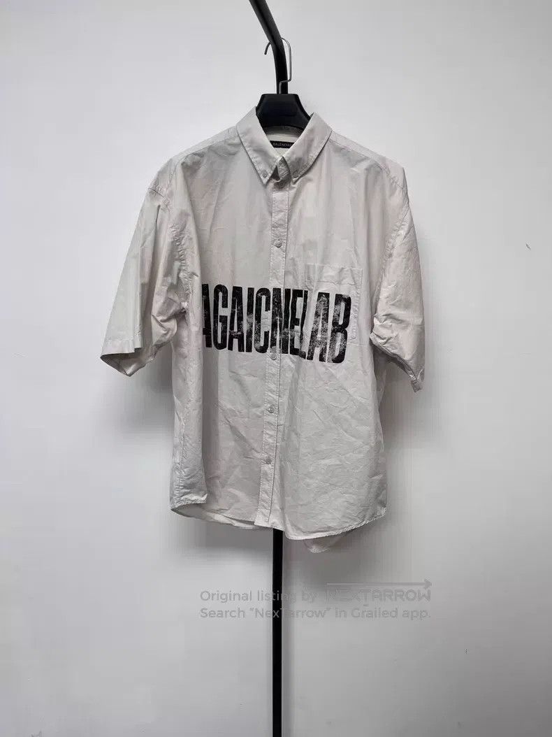 Balenciaga Balenciaga Size 38 Alphabet Printed Round Neck Short Sleev Size M / US 6-8 / IT 42-44 - 1 Thumbnail