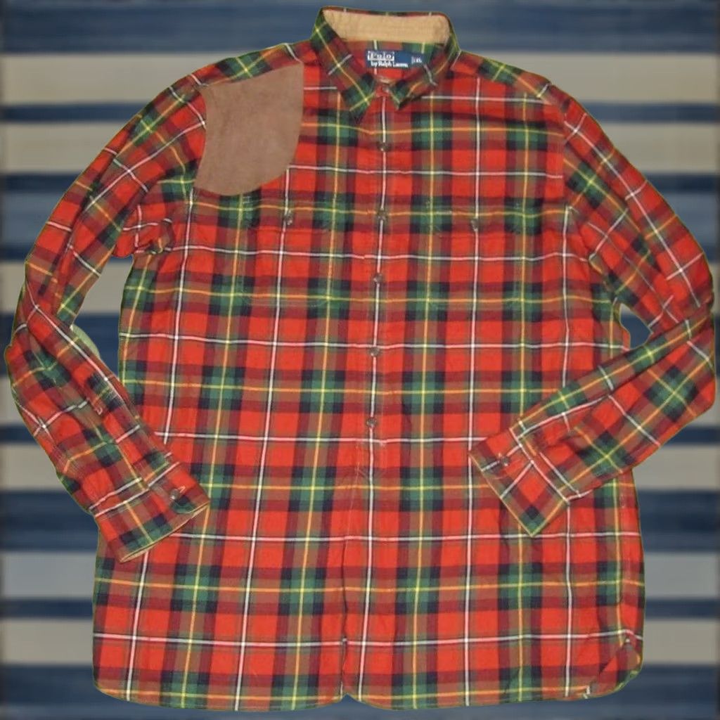 Ralph Lauren Vtg Polo Ralph Lauren Plaid Long Sleeve Shooting Shirt XL Mens Size US XL / EU 56 / 4 - 1 Thumbnail