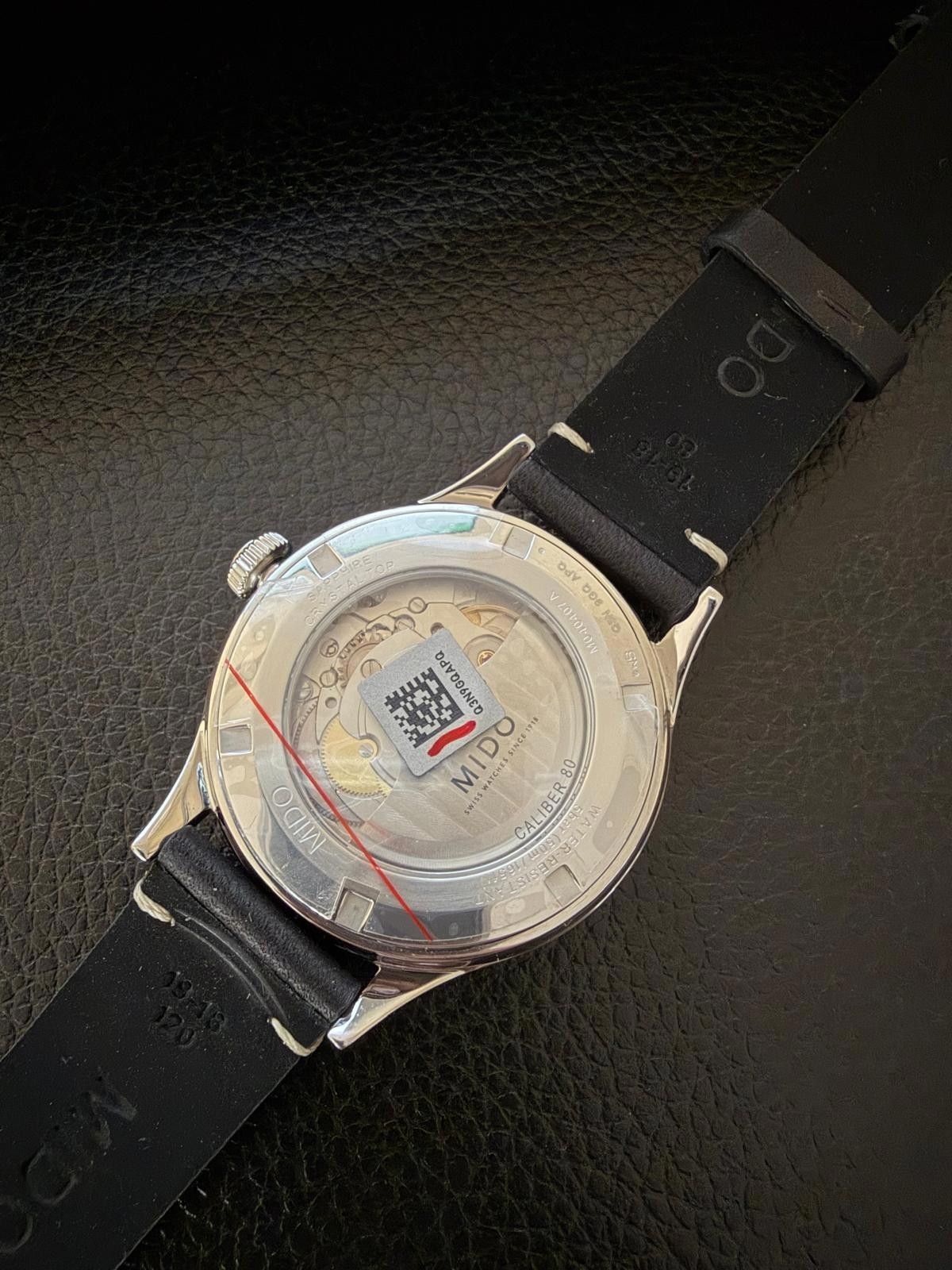 Midnight Studios MIDO Multifort Patrimony Auto Case Leather Black Dial Watch Size ONE SIZE - 3 Thumbnail