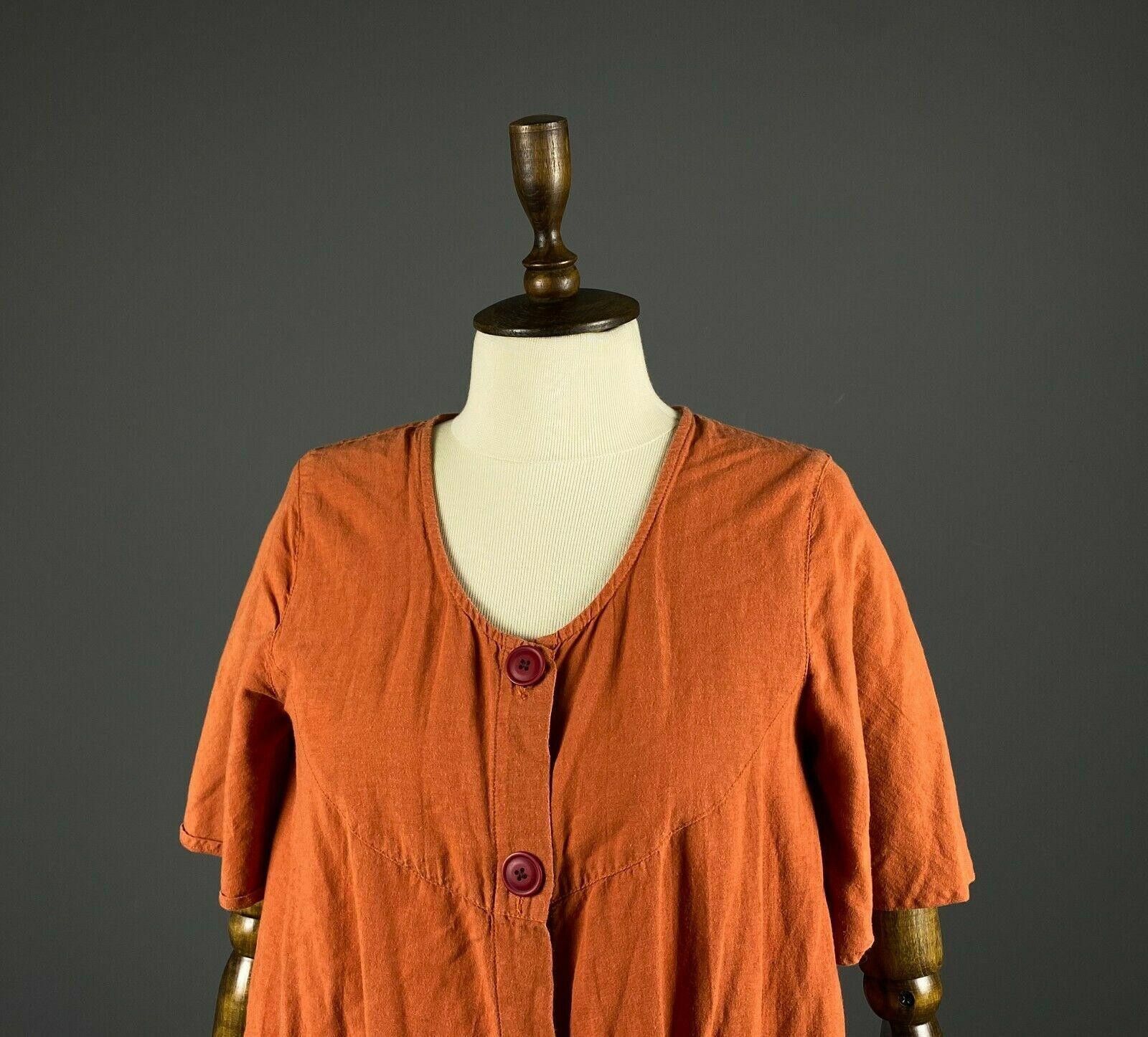 Designer Gudrun Sjöden Orange Button Up Cardigan Sweater Size S Size S / US 4 / IT 40 - 2 Thumbnail