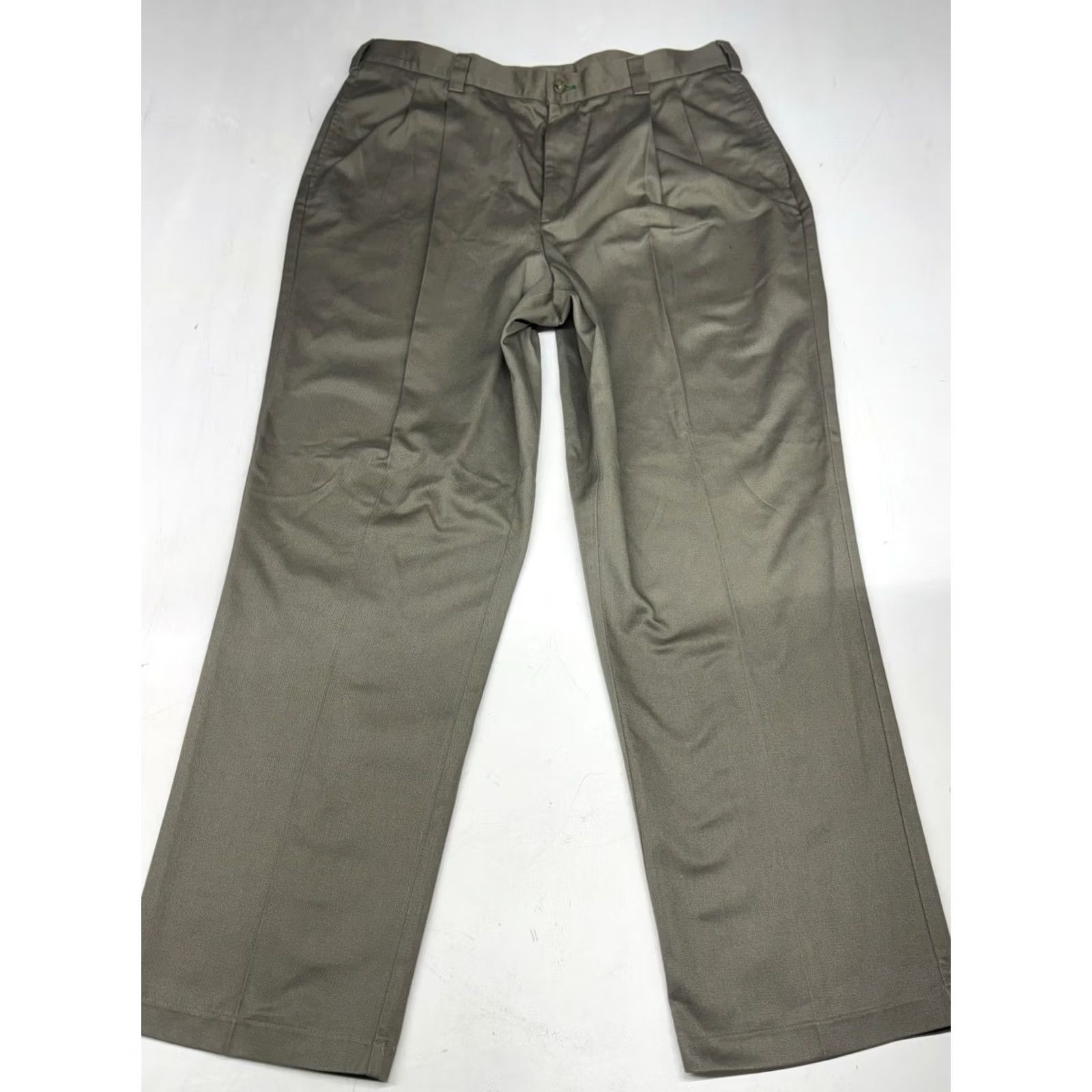 Tommy Hilfiger VINTAGE Tommy Hilfiger Traveler Green CHINOS TROUSERS Pleated Turn Up Mens 38x30 NWT Size US 38 / EU 54 - 2 Thumbnail