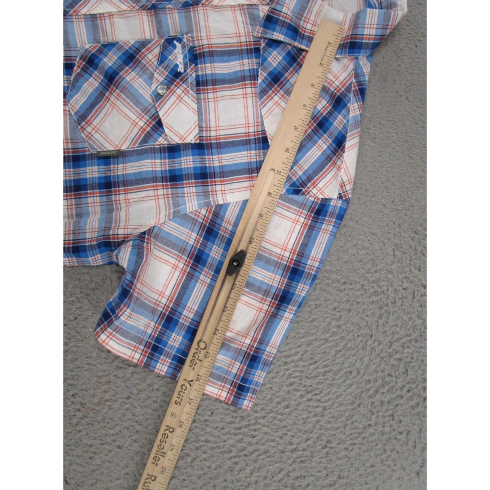 Vintage Polaris RZR Razor Mens Pearl Snap Shirt Sz L Plaid Short Sleeve Western shirt Button-Up Collared Casual Men’s Size US L / EU 52-54 / 3 - 7 Thumbnail