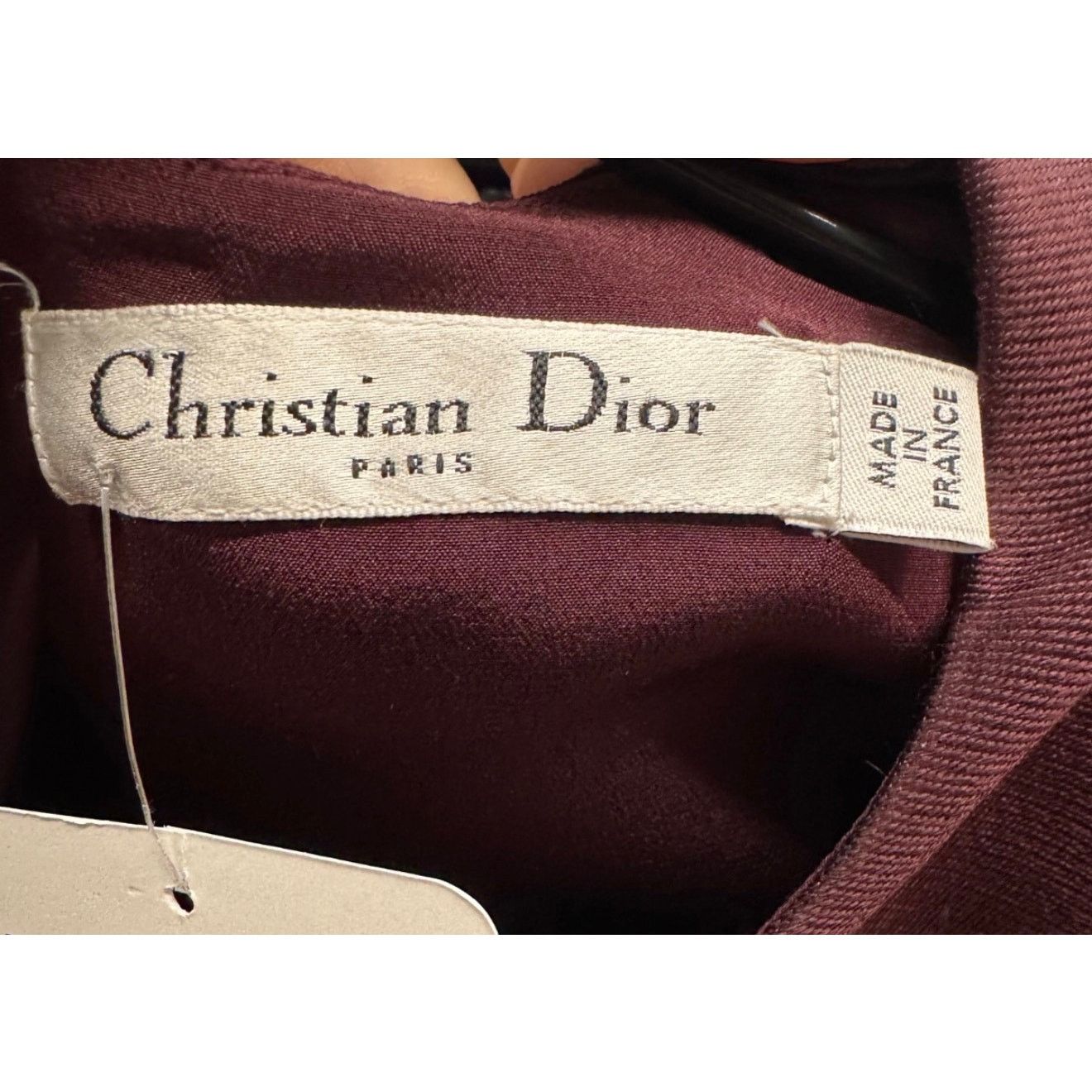 Dior Christian Dior Burgundy Silk Blend Top Sz.M / FR38 Size S / US 4 / IT 40 - 5 Thumbnail