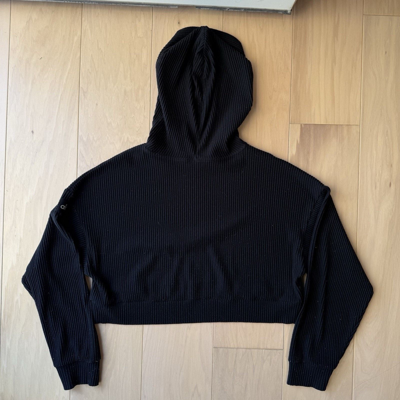 Alo Alo Yoga Muse Hoodie Women's M Black Ribbed Fleece Size M / US 6-8 / IT 42-44 - 7 Thumbnail