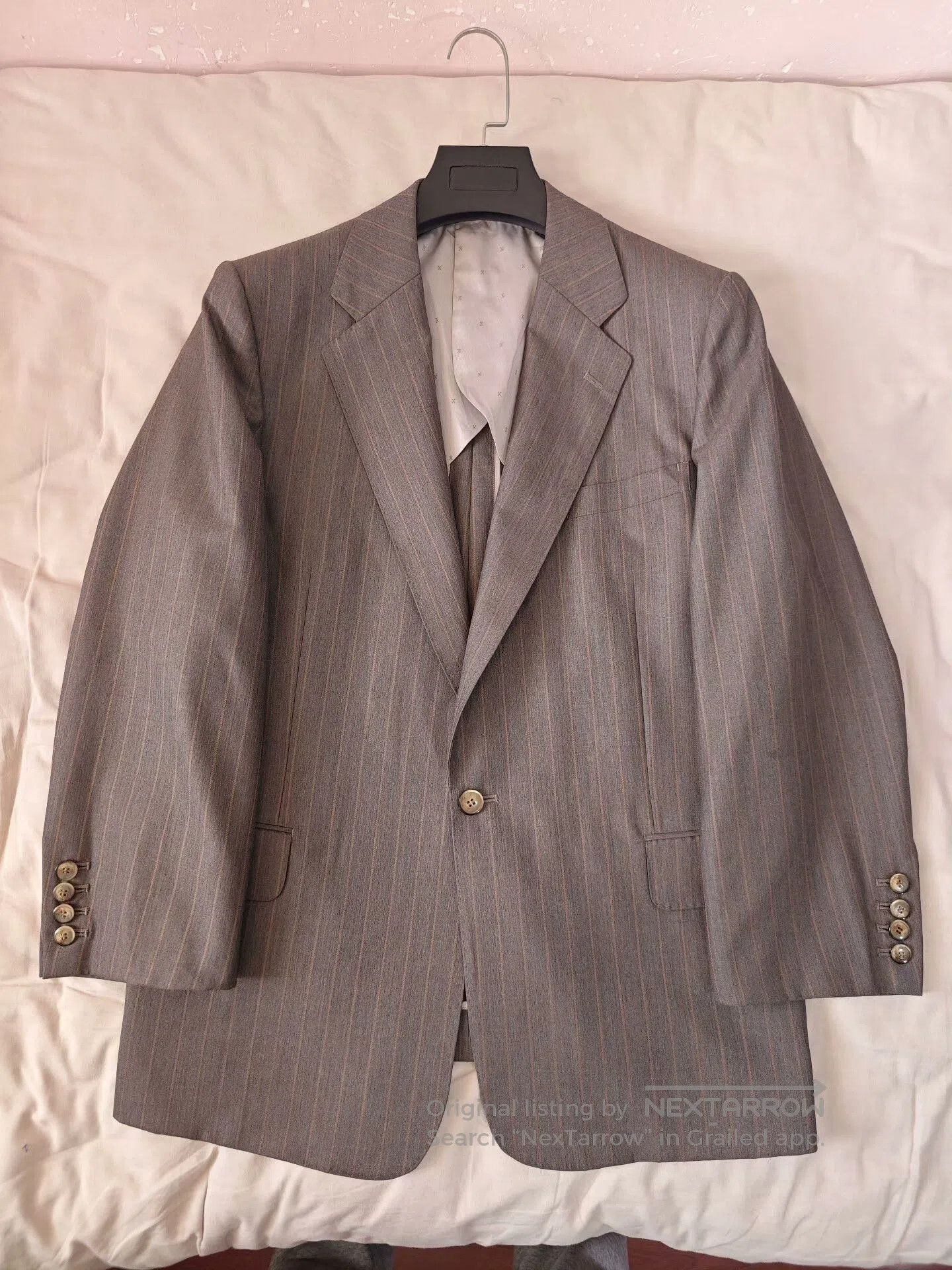 Japanese Brand Dormeuil Custom Wool-Linen Suit. Size US M / EU 48-50 / 2 - 5 Thumbnail