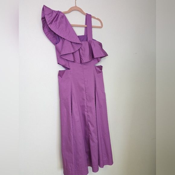 Veronica Beard Veronica Beard One Shoulder Cutout Maxi Dress Vivid Orchid Size XS / US 0-2 / IT 36-38 - 11 Thumbnail